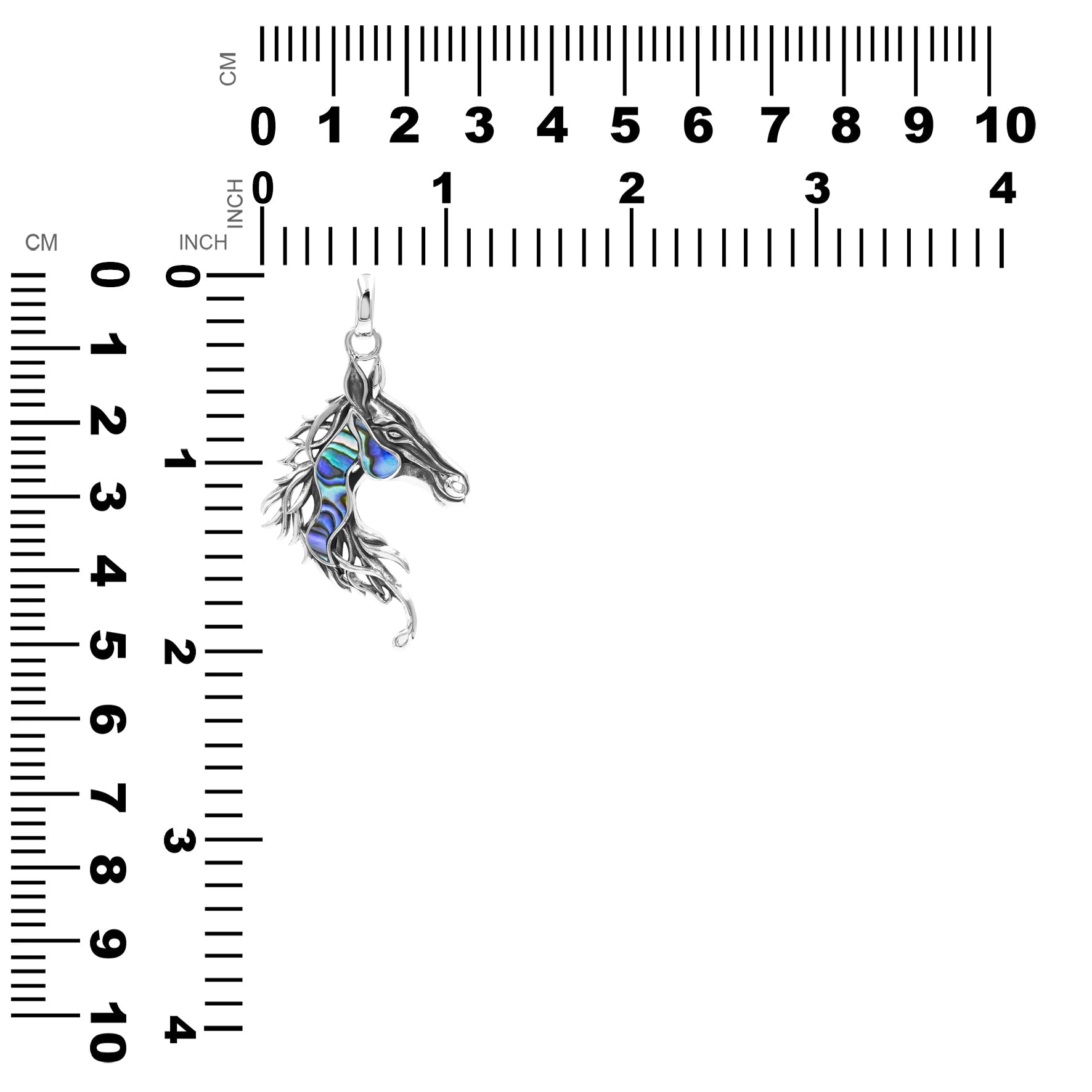 Pendentif tête de cheval en argent sterling Starborn Gemstones