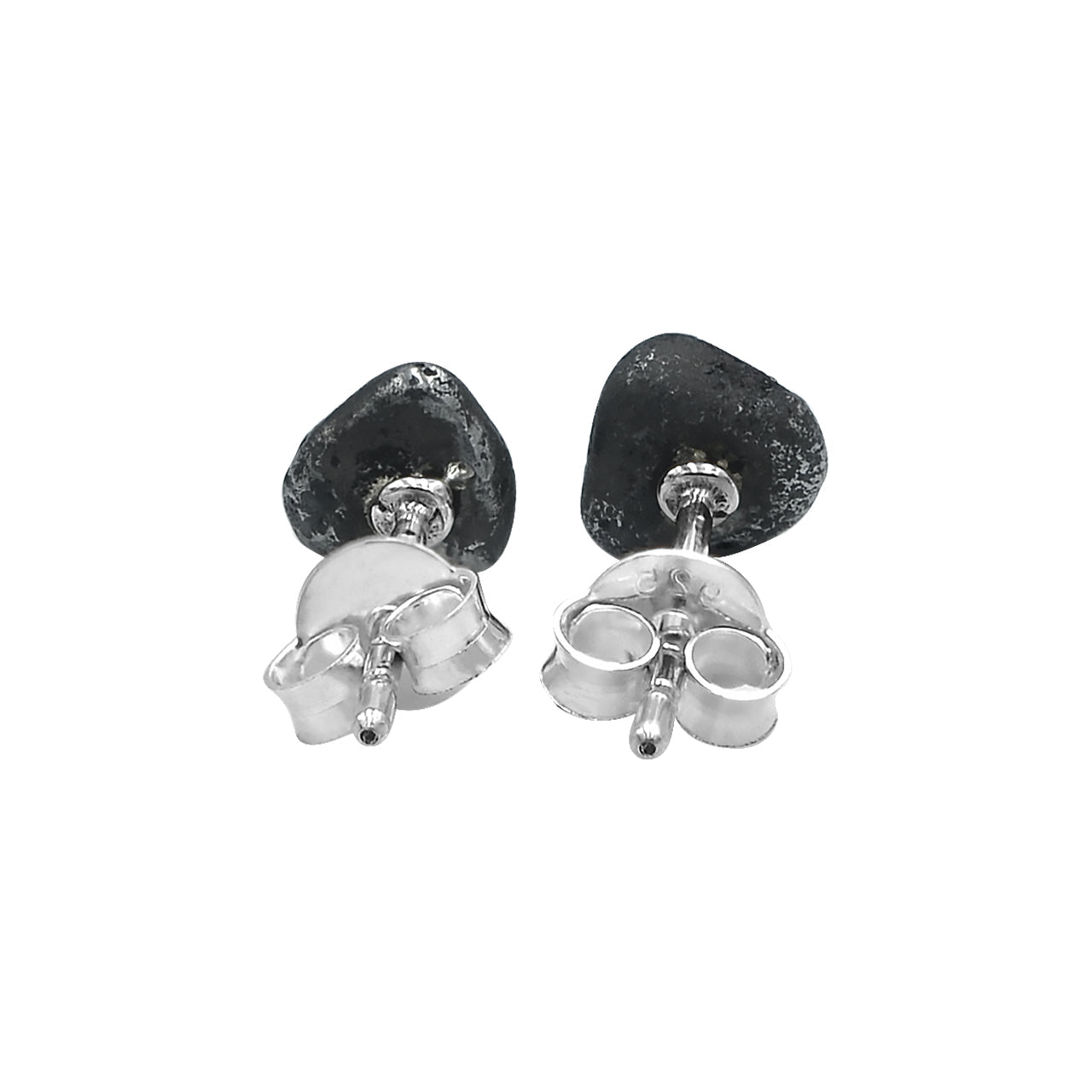 Starborn Roher Agoudal Meteorit Ohrstecker in Sterling Silber