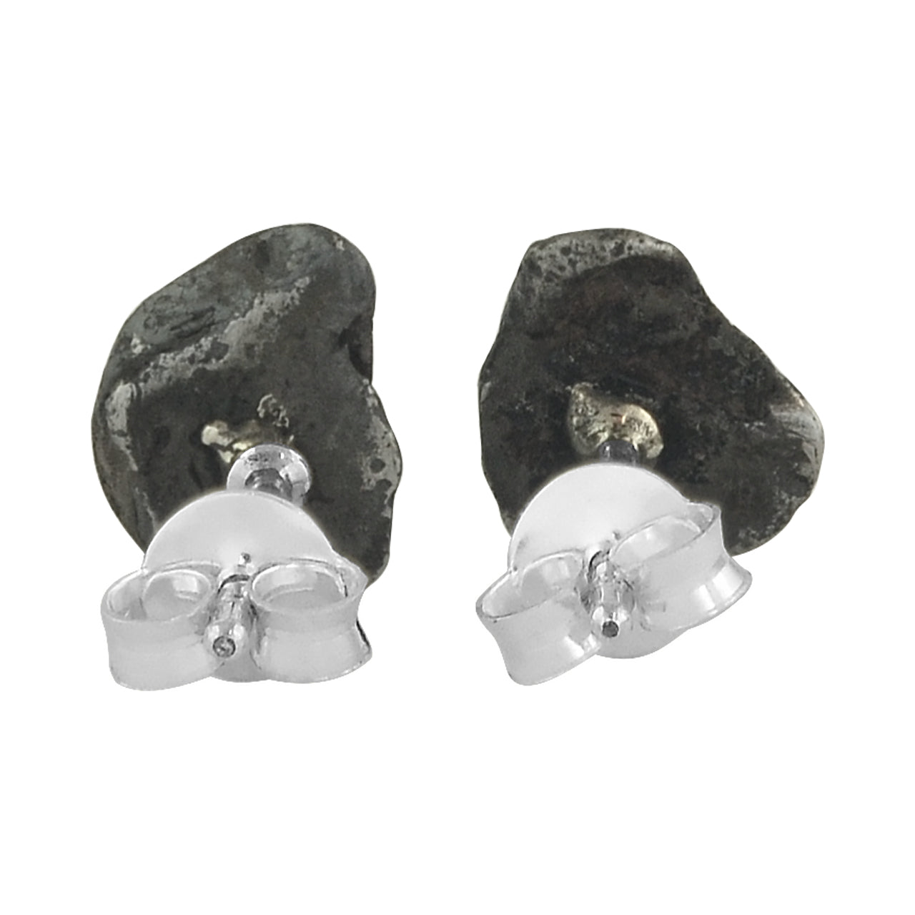 Starborn Roher Agoudal Meteorit Ohrstecker in Sterling Silber