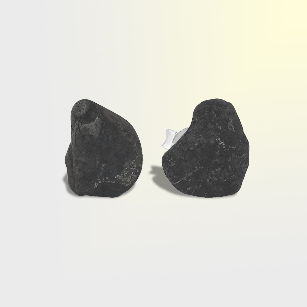 Starborn Roher Agoudal Meteorit Ohrstecker in Sterling Silber