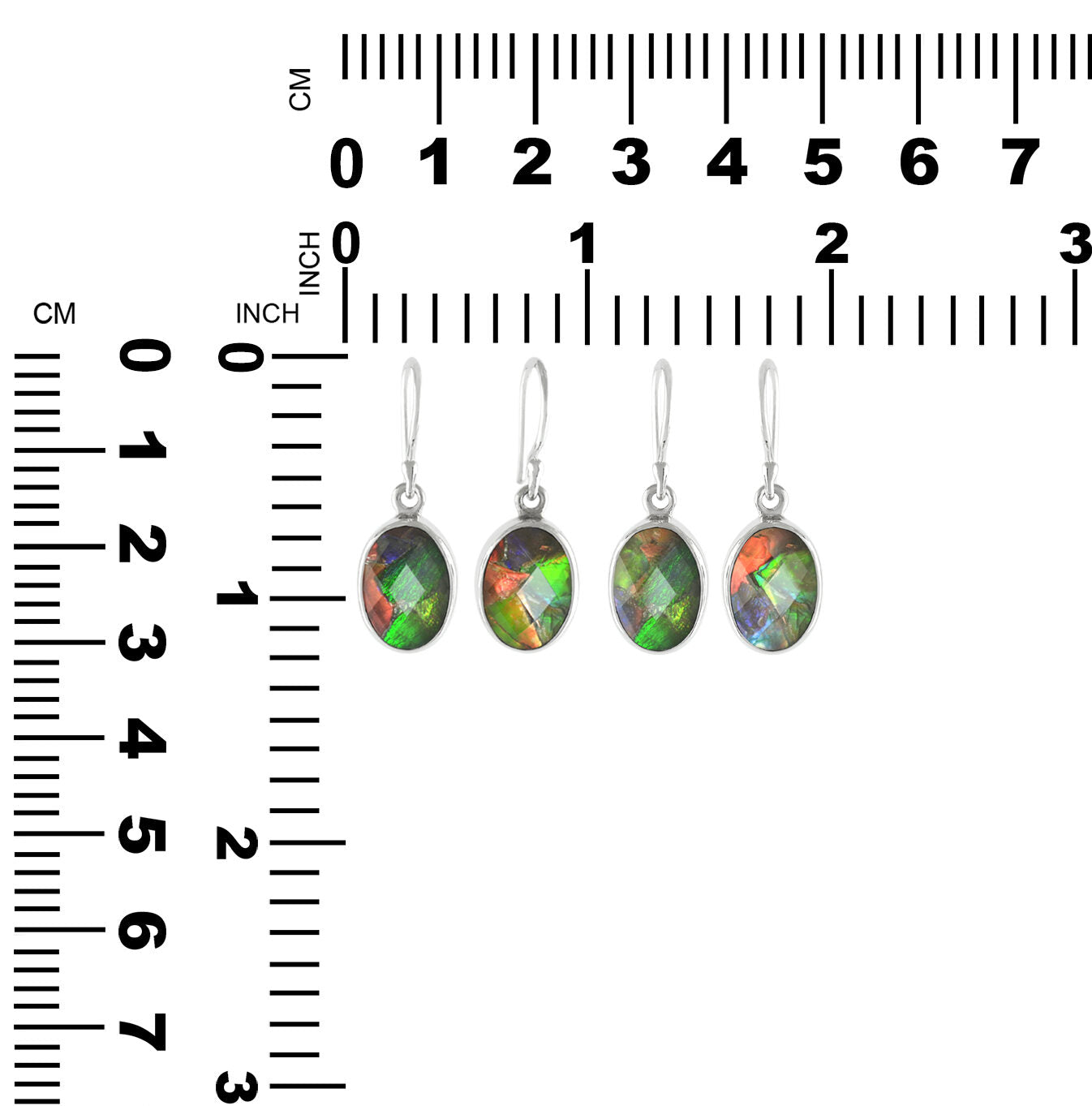Ammolite Oval earring