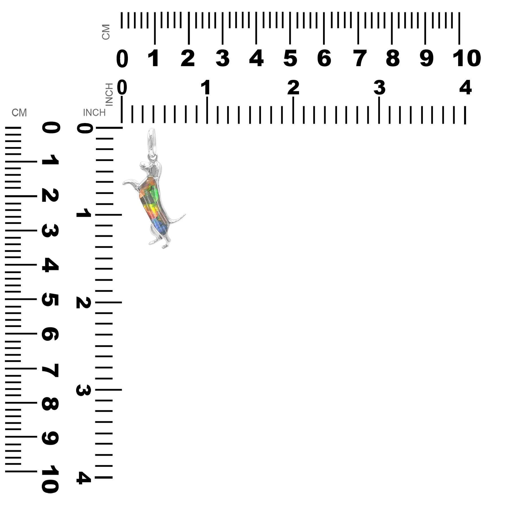 Pendentif Silhouette de chien Starborn en argent sterling