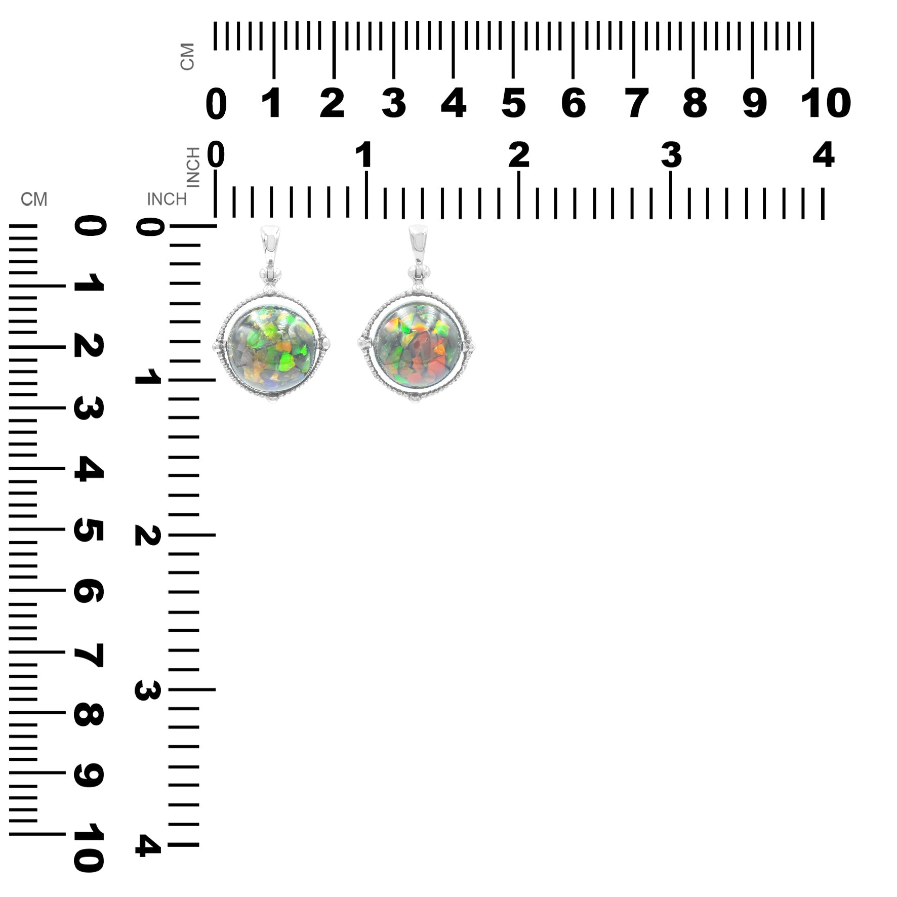 Pendentif sphère tactile tournante en argent sterling avec pierres précieuses Starborn