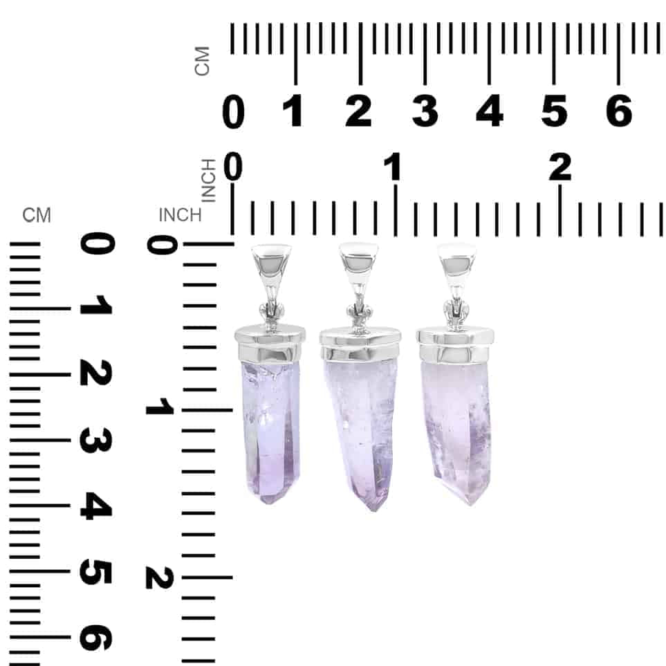 Vera Cruz Amethyst Crystal Point Cap Set Pendant