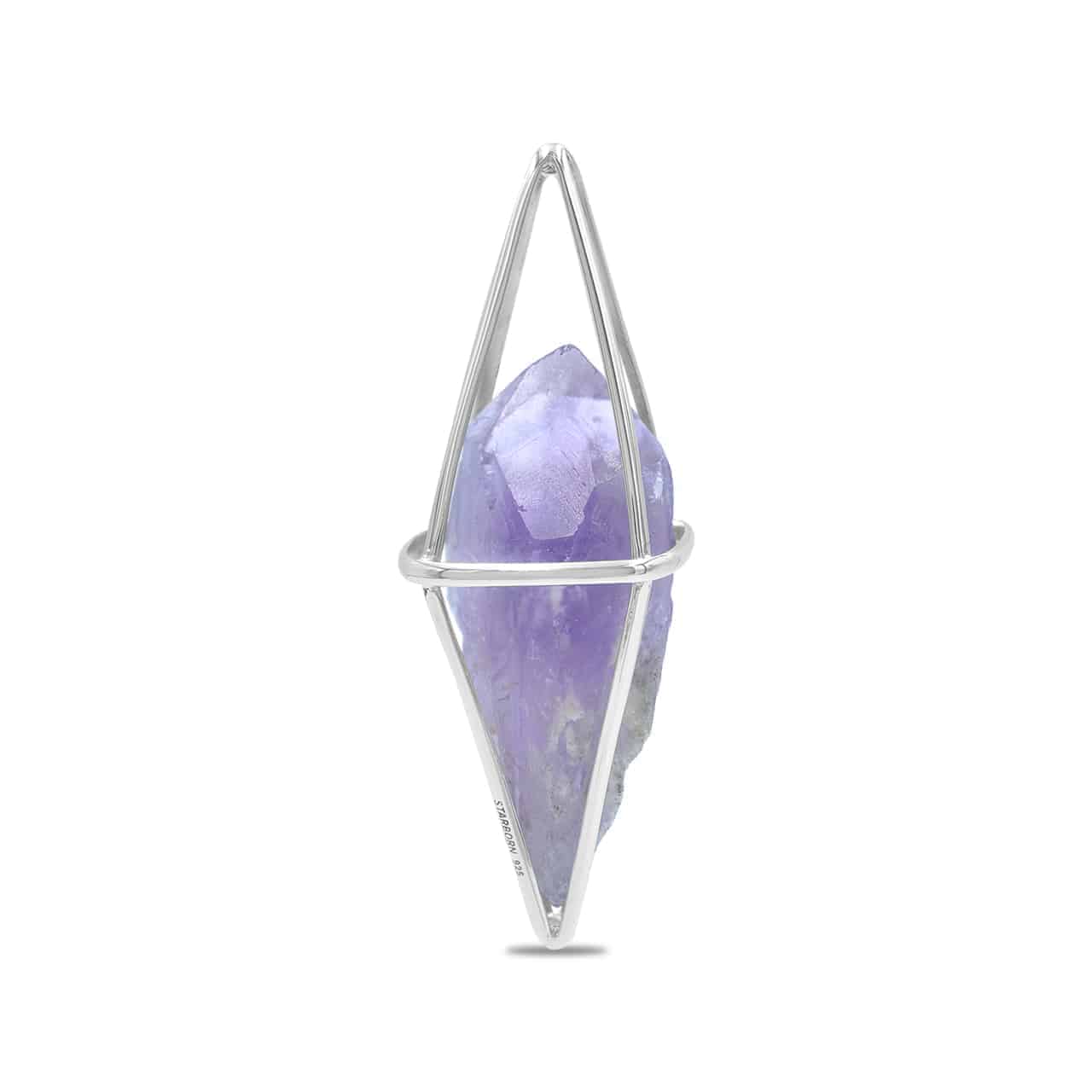 Starborn Amethyst Flammenkäfig Anhänger in Sterling Silber