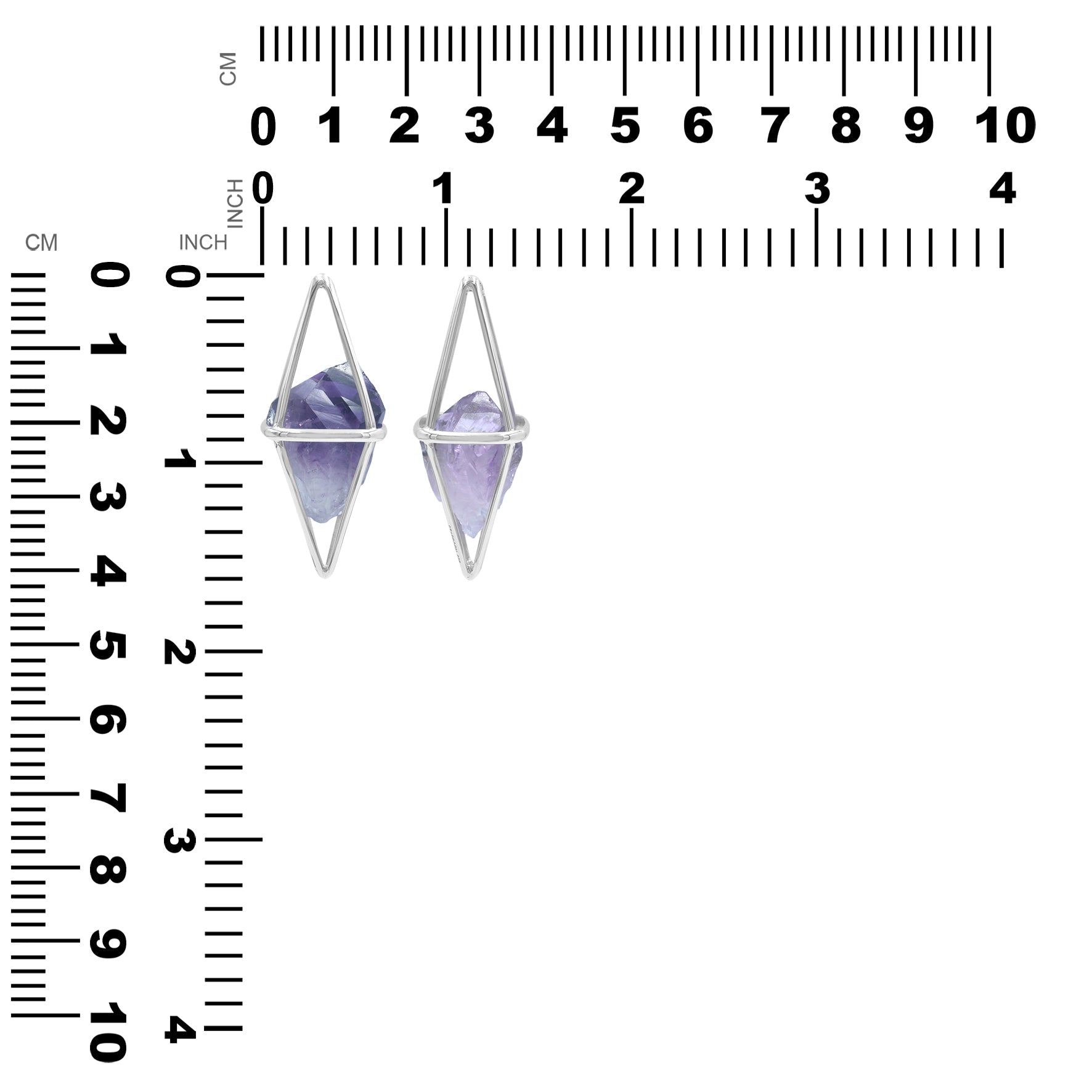 Starborn Amethyst Flammenkäfig Anhänger in Sterling Silber