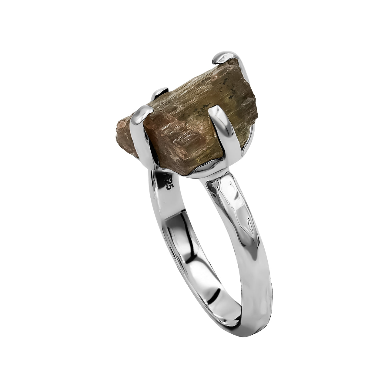 Starborn Andalusit-Ring mit Krappenfassung aus Sterlingsilber