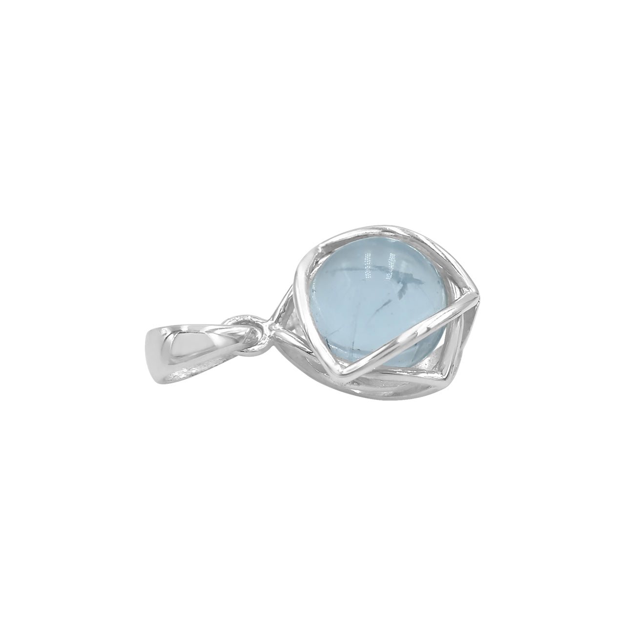 Starborn Gemstone Sphere 6-Point Star Pendant in Sterling Silver