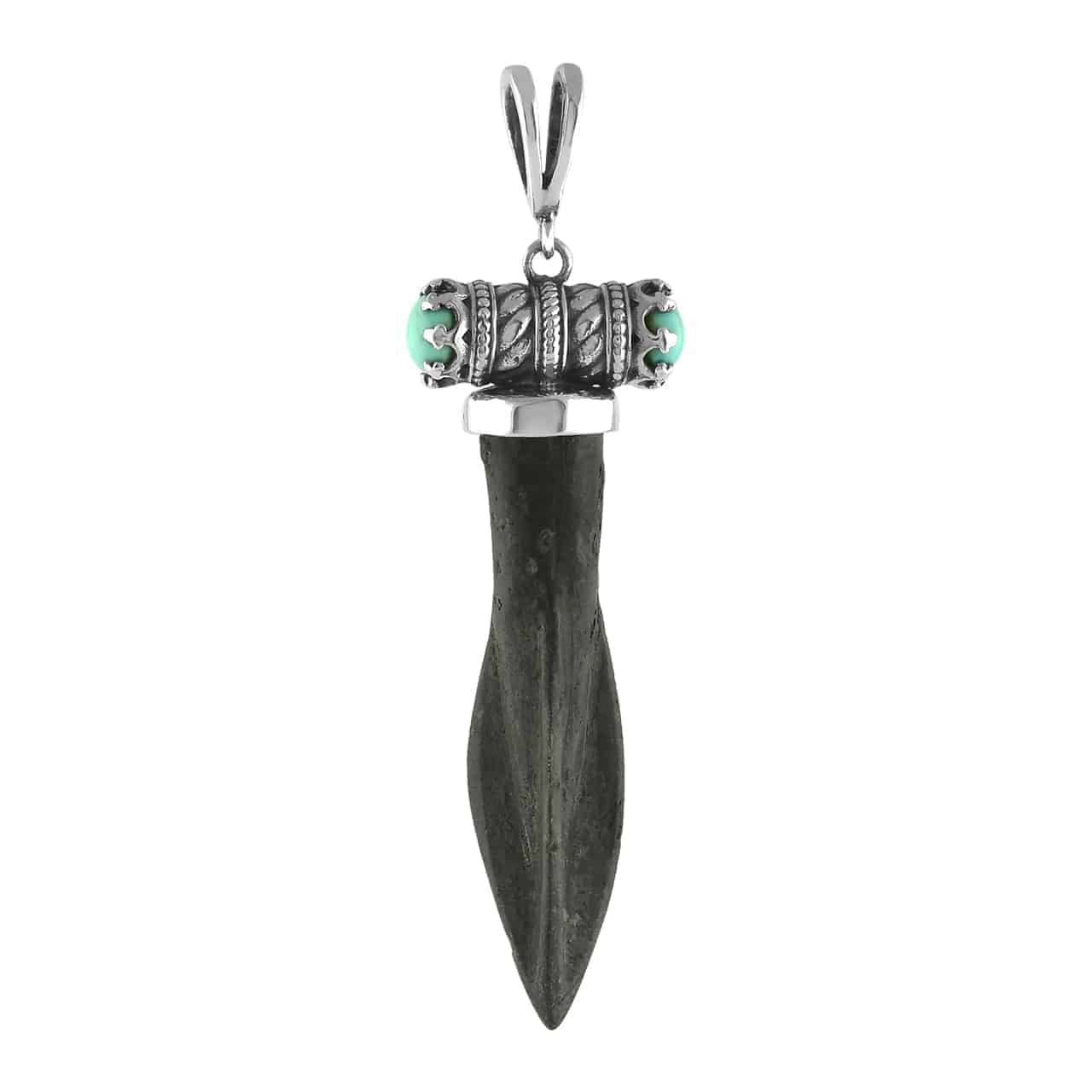 Scythian Arrowhead & Turquoise Pendant