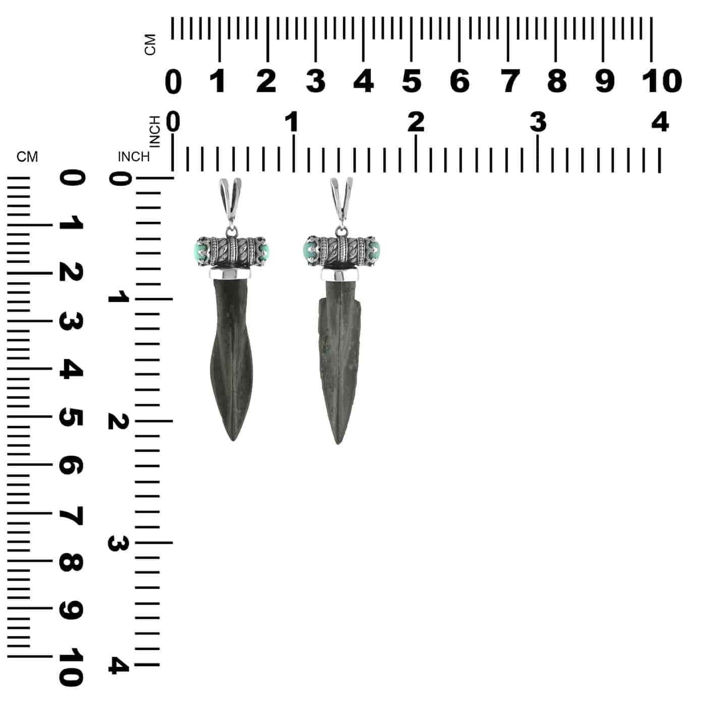 Scythian Arrowhead & Turquoise Pendant