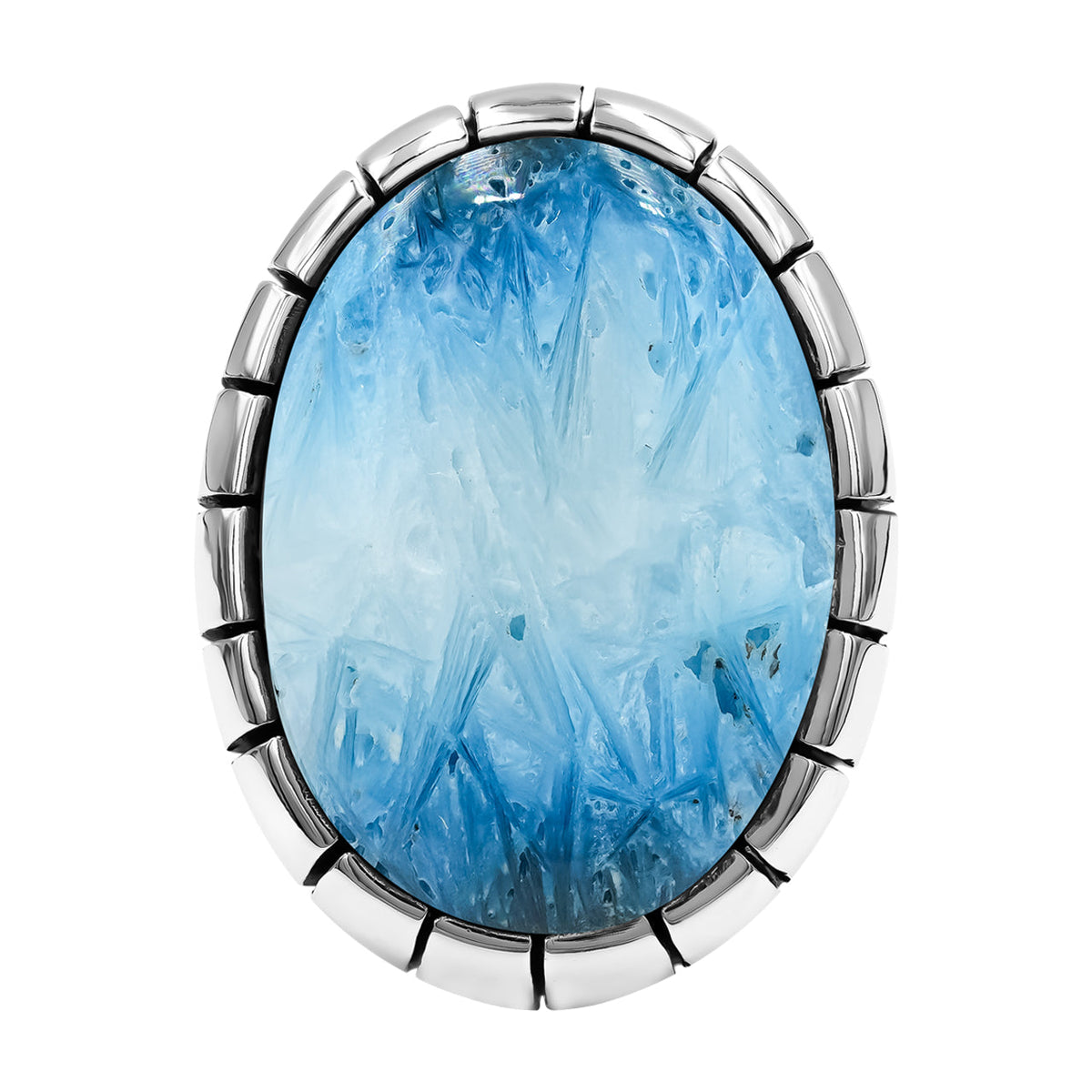 Starborn Blue Ice Glacierite Style Ring in Sterling Silver