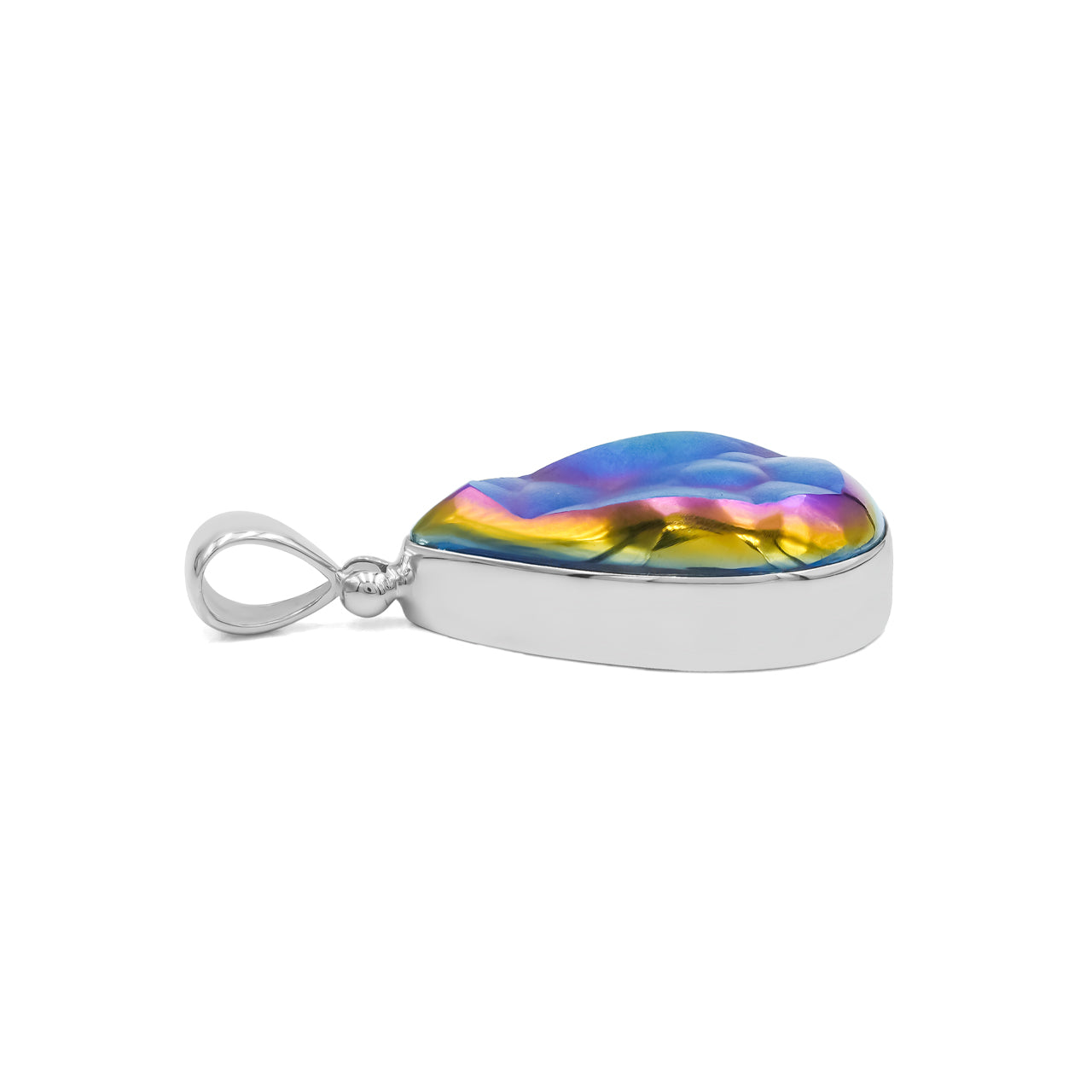 Starborn Window Drusy Pear Pendant in Sterling Silver