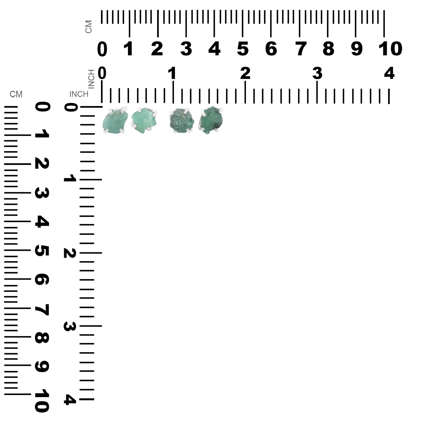 Emerald Post Style Earrings