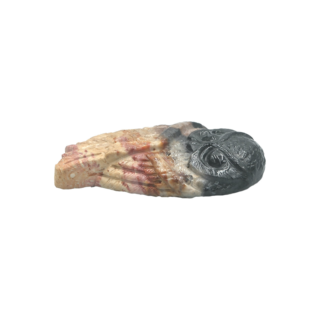 Carved Fossil Wood Owl