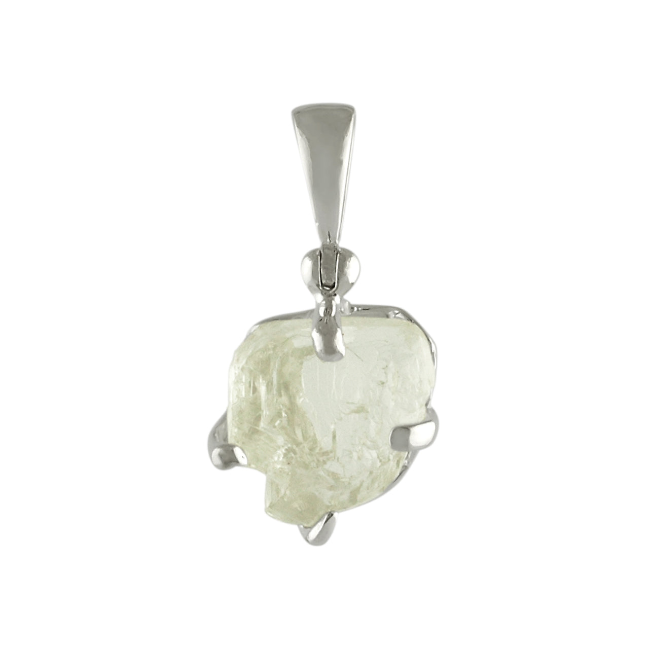 Starborn Hiddenite Crystal Pendant in Sterling Silver