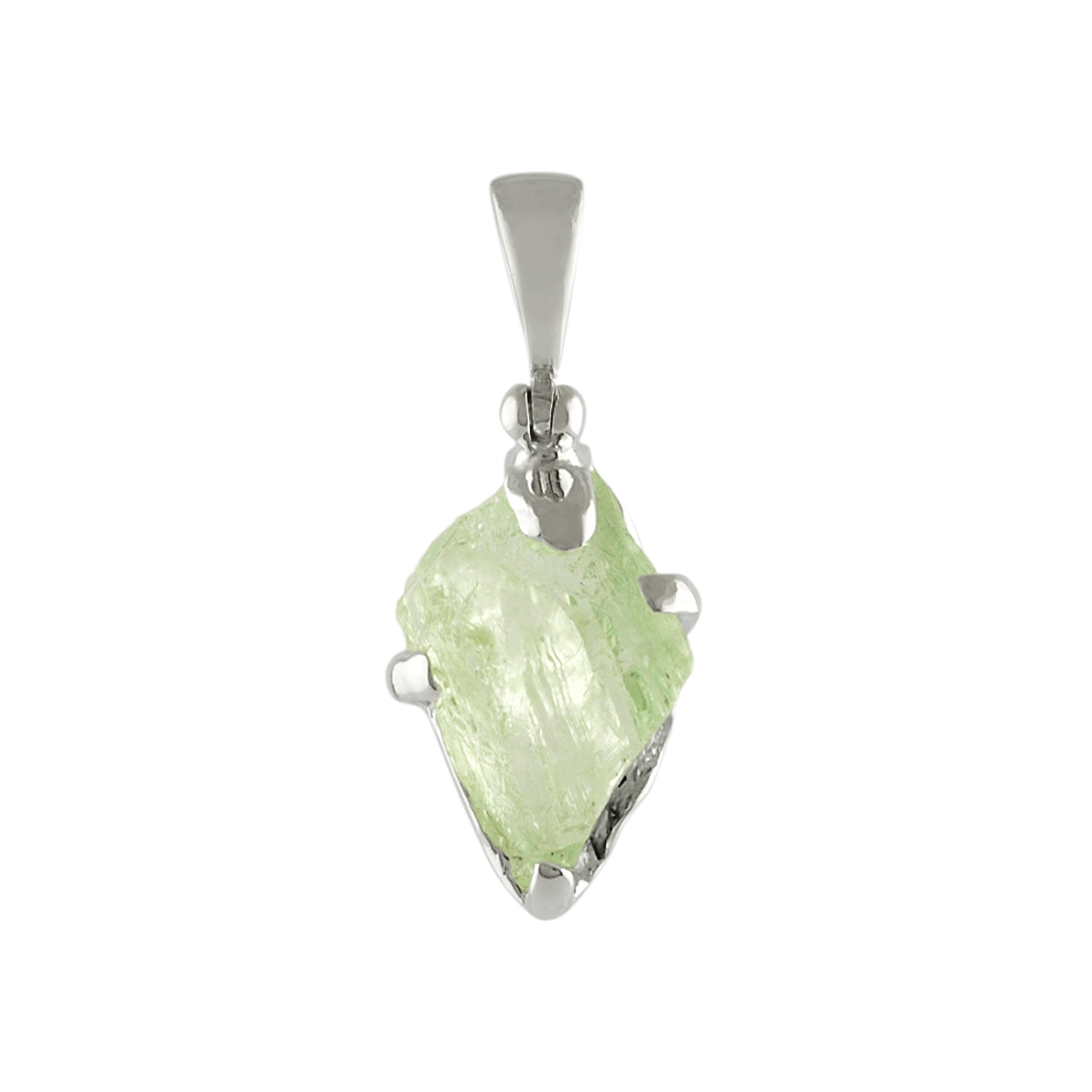 Starborn Hiddenite Crystal Pendant in Sterling Silver