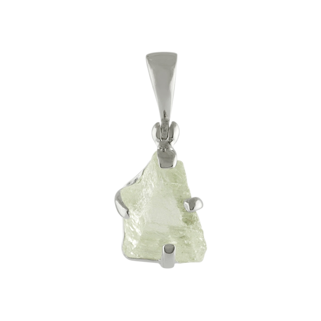 Starborn Hiddenite Crystal Pendant in Sterling Silver