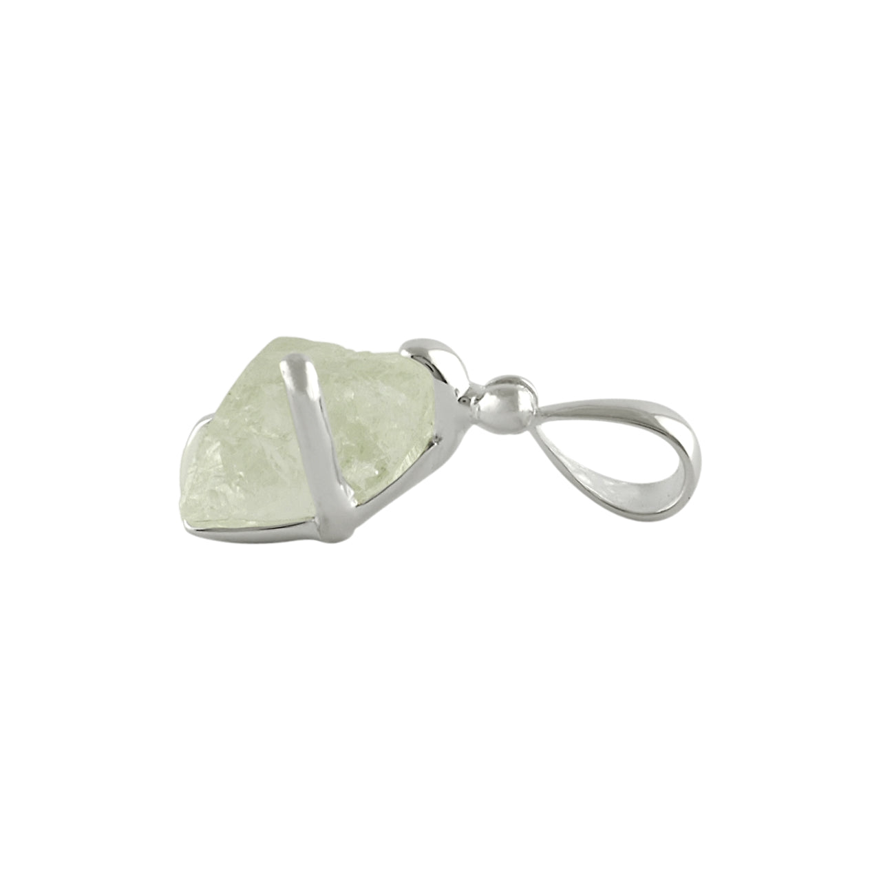 Starborn Hiddenite Crystal Pendant in Sterling Silver