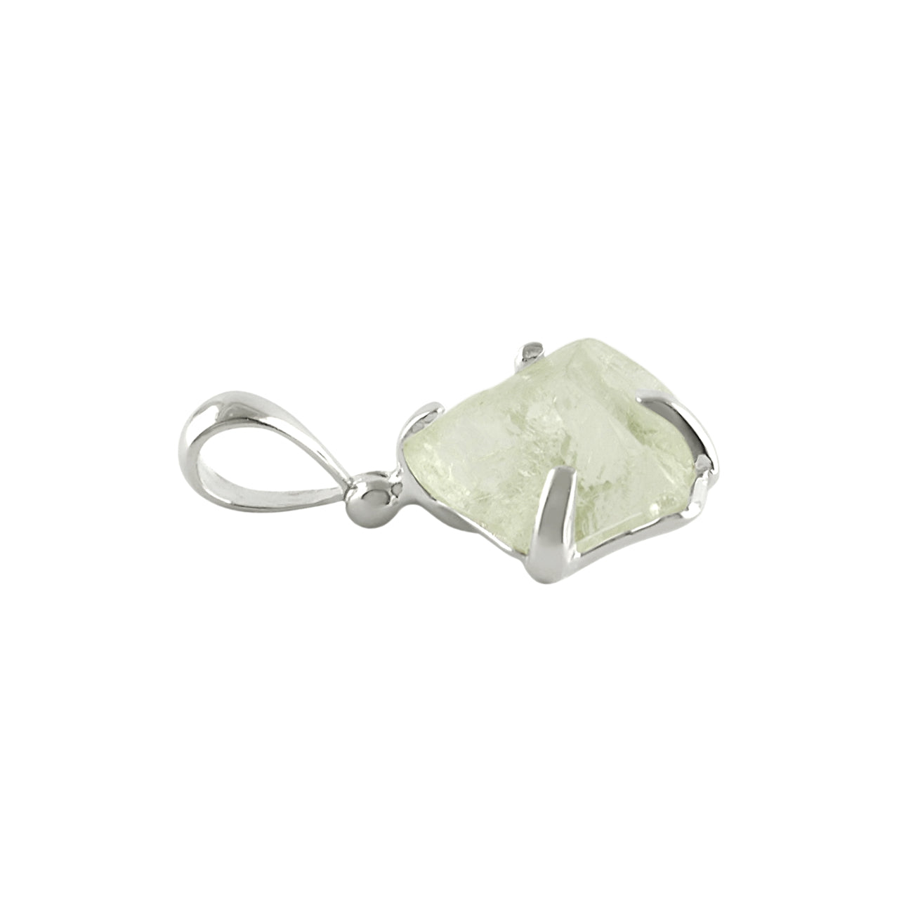 Starborn Hiddenite Crystal Pendant in Sterling Silver