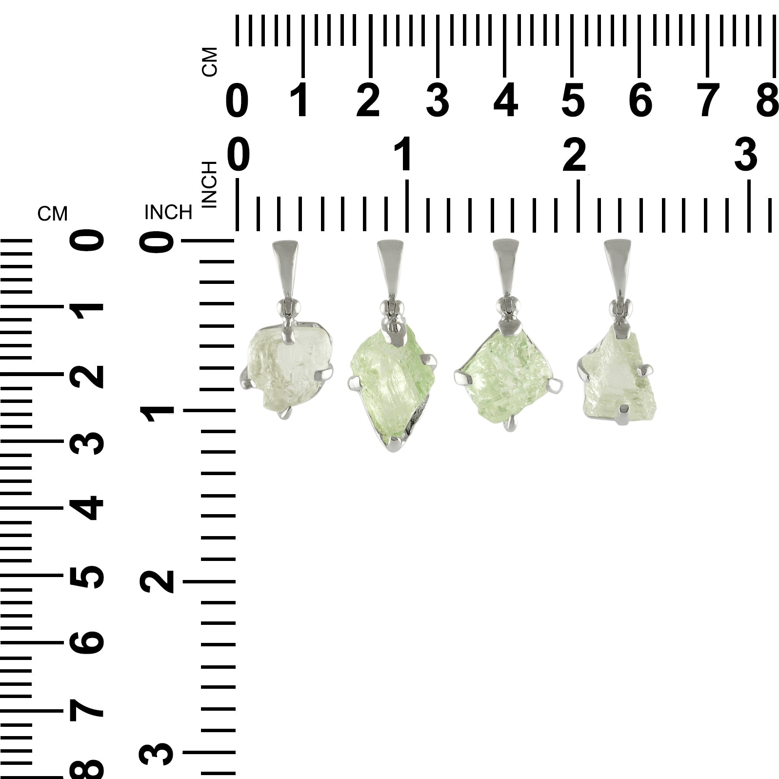 Starborn Hiddenite Crystal Pendant in Sterling Silver