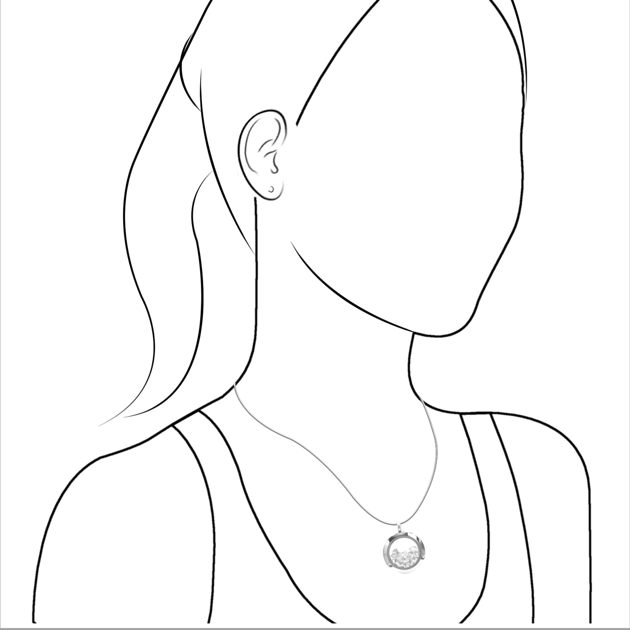 Herkimer Diamond Stainless-Steel Window Pendant Necklace