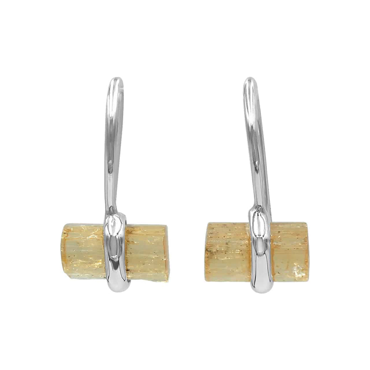 Imperial Topaz Crystal Sterling Silver Drop Earrings