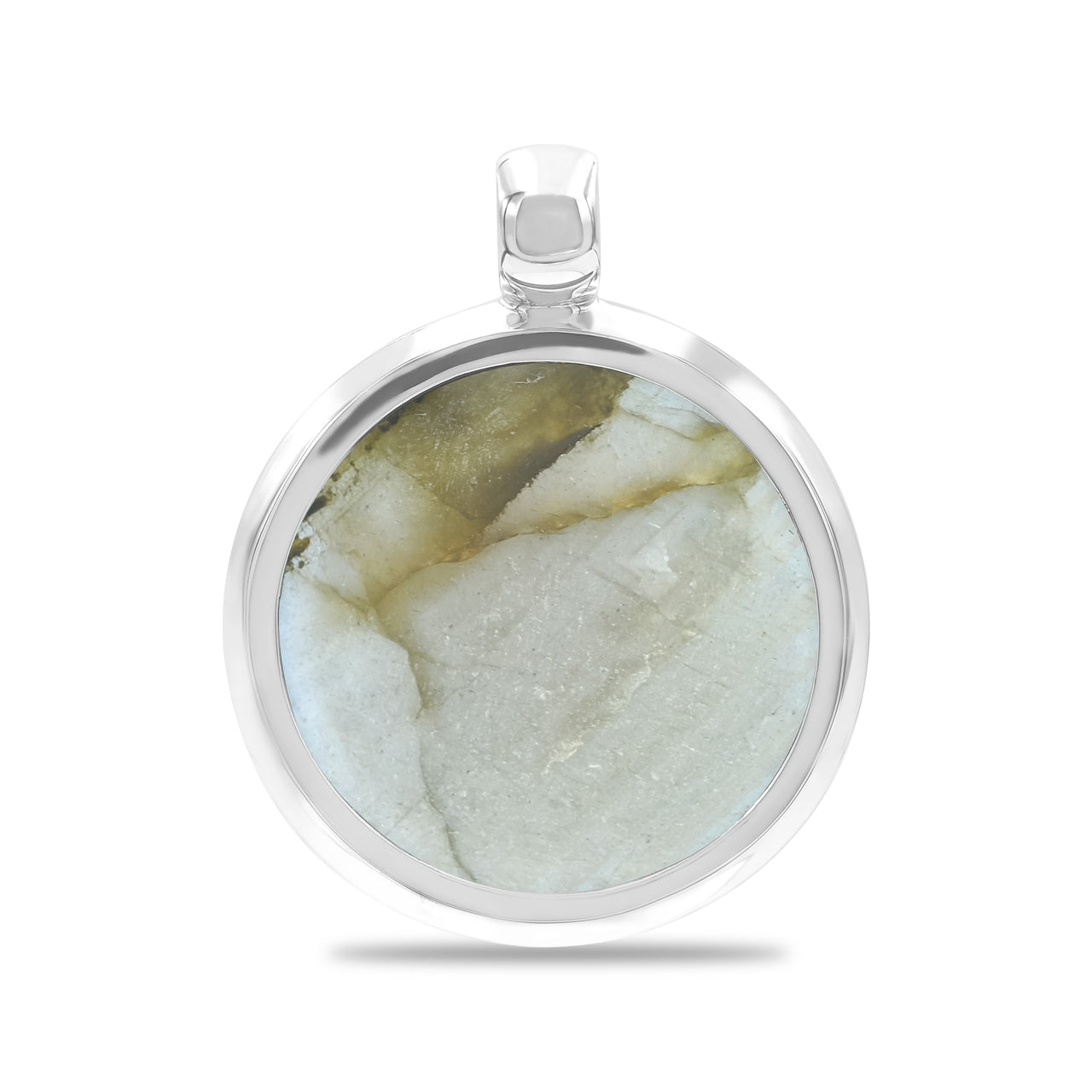 Pendentif médaillon en argent sterling avec tête d'aigle sculptée en pierres précieuses Starborn
