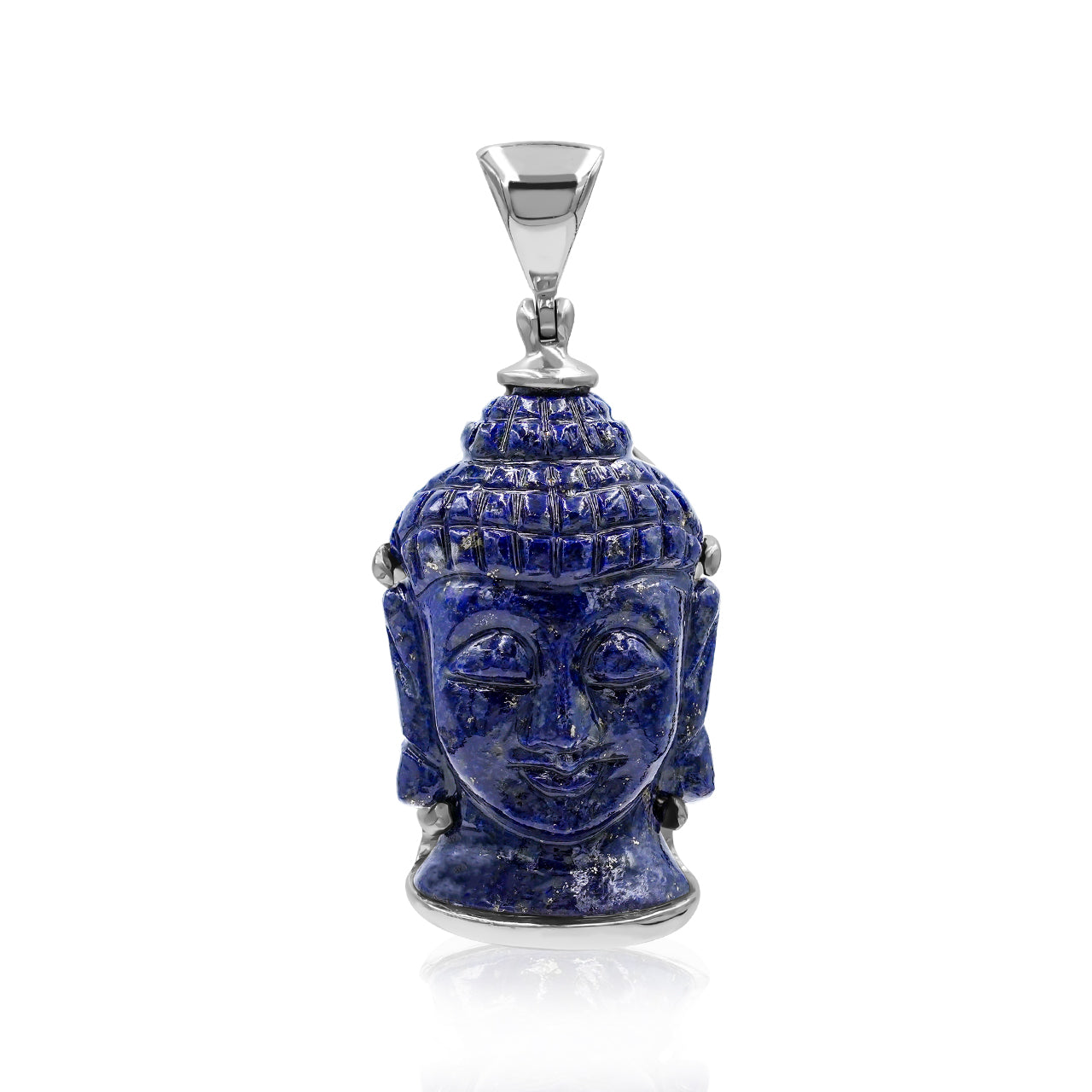 Pendentif tête de Bouddha en améthyste sculptée Starborn en argent sterling