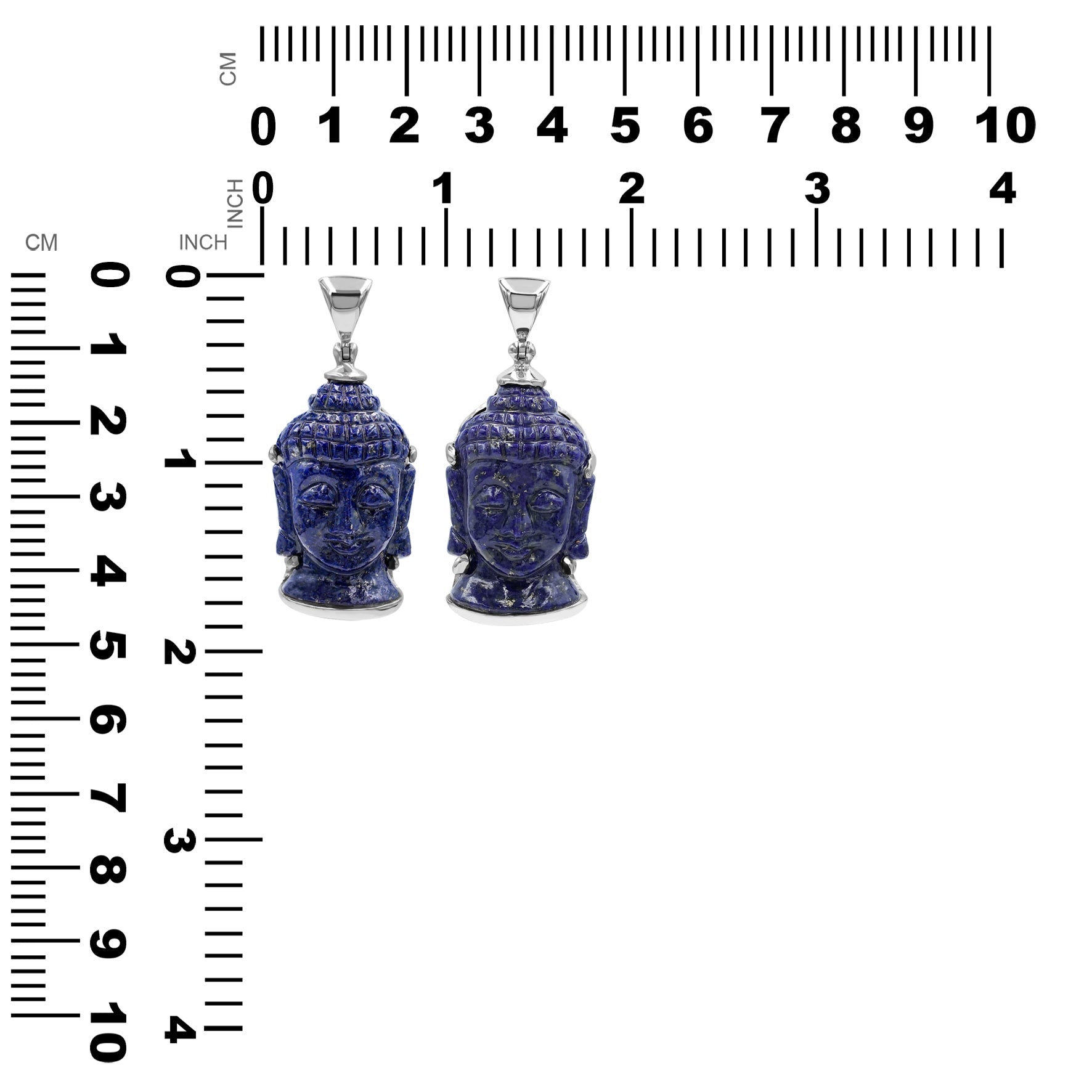 Pendentif tête de Bouddha en améthyste sculptée Starborn en argent sterling