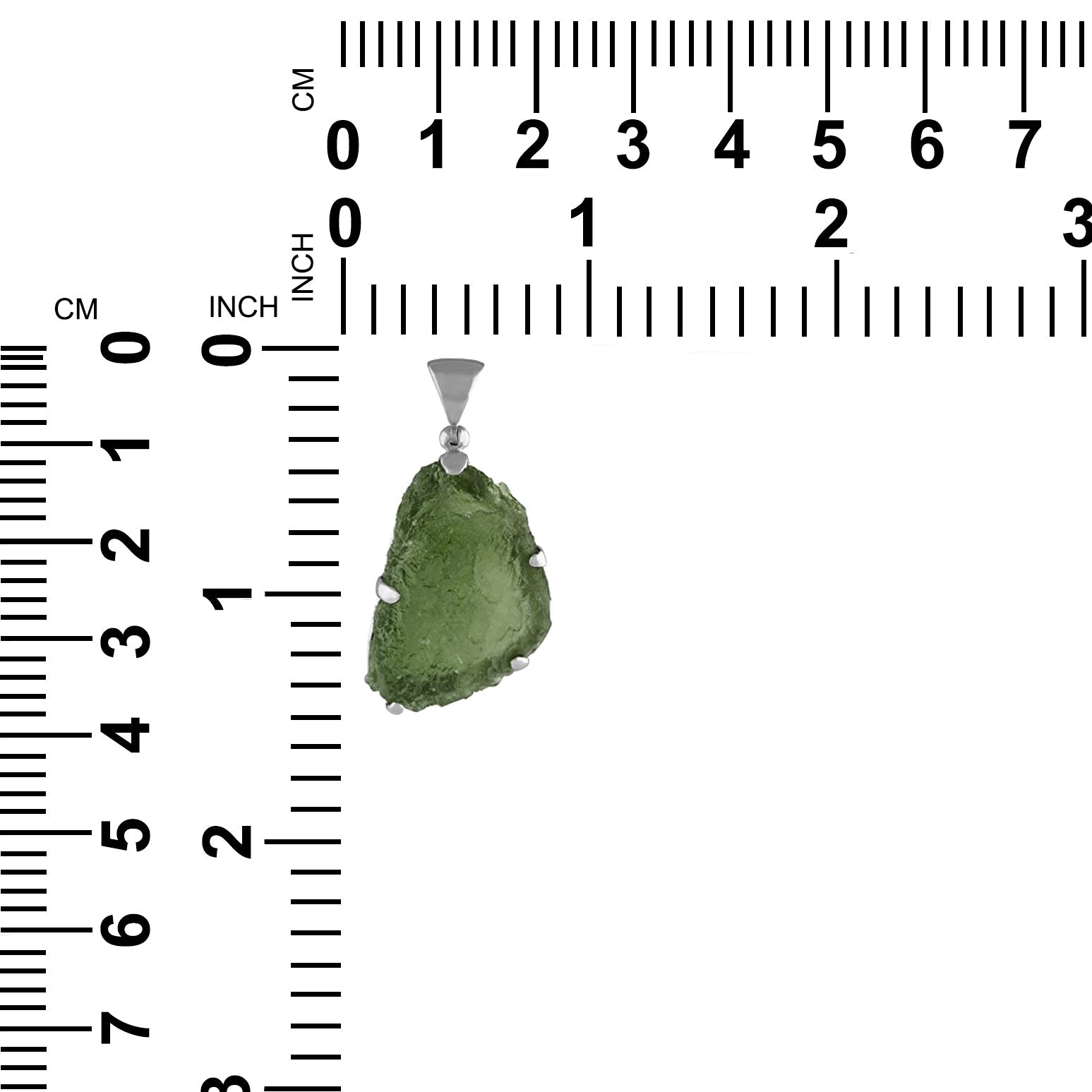 Starborn Moldavite Prong Set Pendant in Sterling Silver 15-20 cts