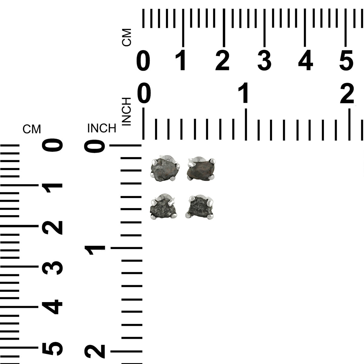 Starborn Campo del Cielo Meteorit-Ohrstecker aus Sterlingsilber
