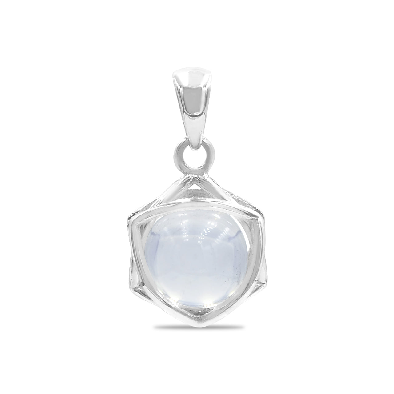 Starborn Gemstone Sphere 6-Point Star Pendant in Sterling Silver