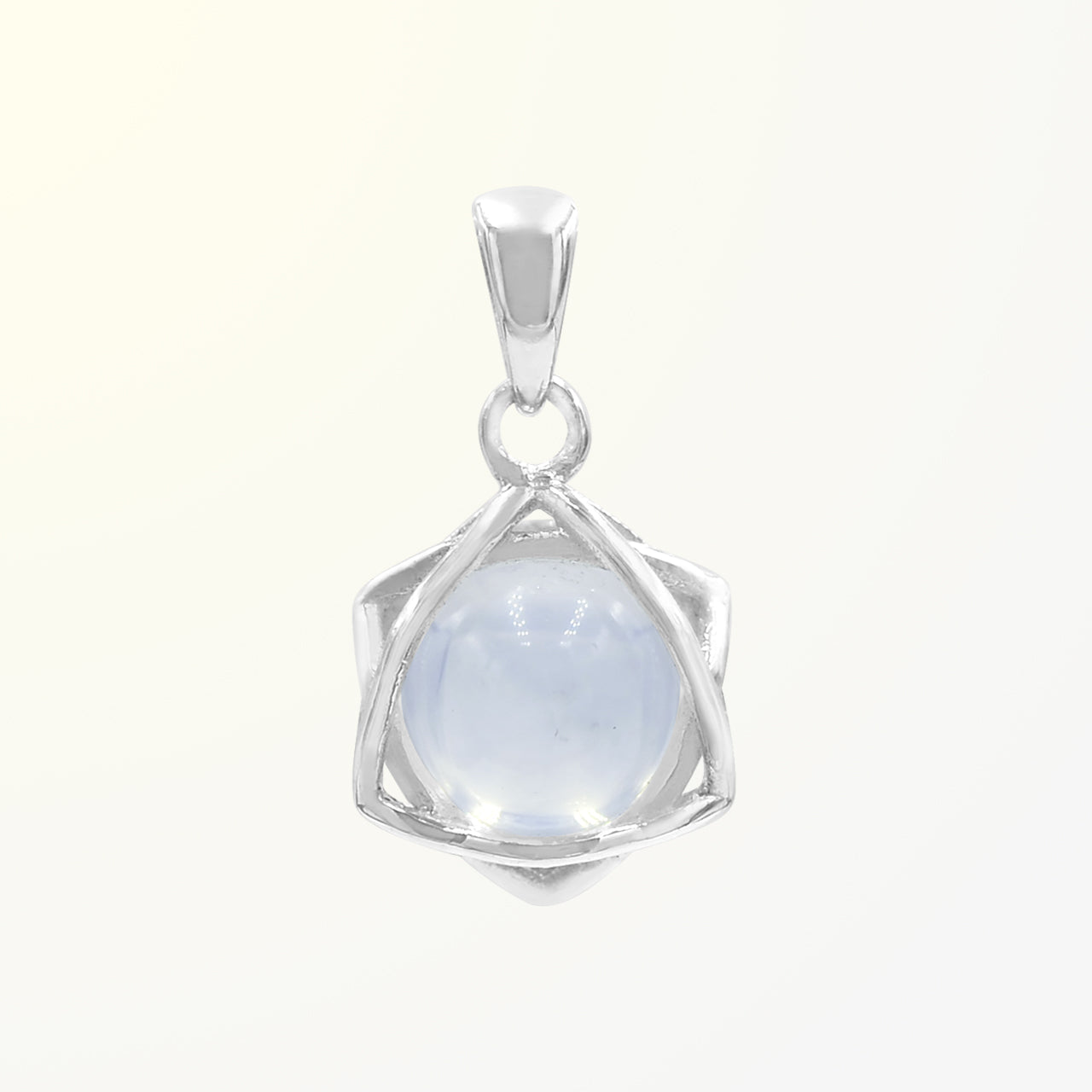 Starborn Gemstone Sphere 6-Point Star Pendant in Sterling Silver