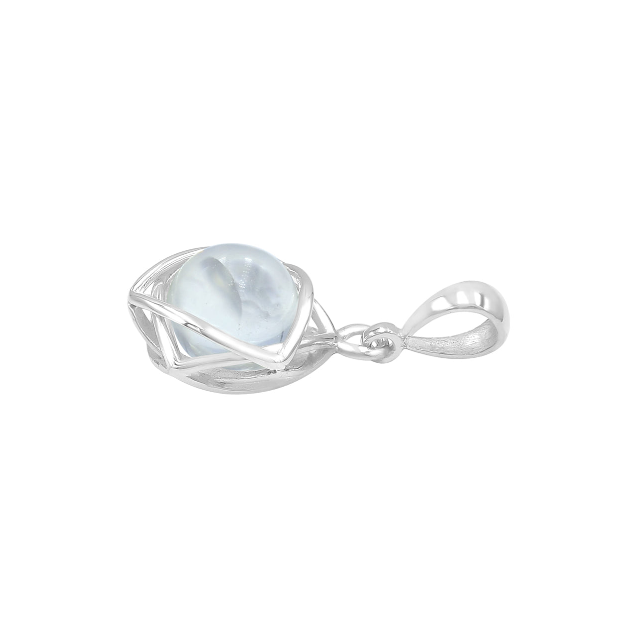Starborn Gemstone Sphere 6-Point Star Pendant in Sterling Silver