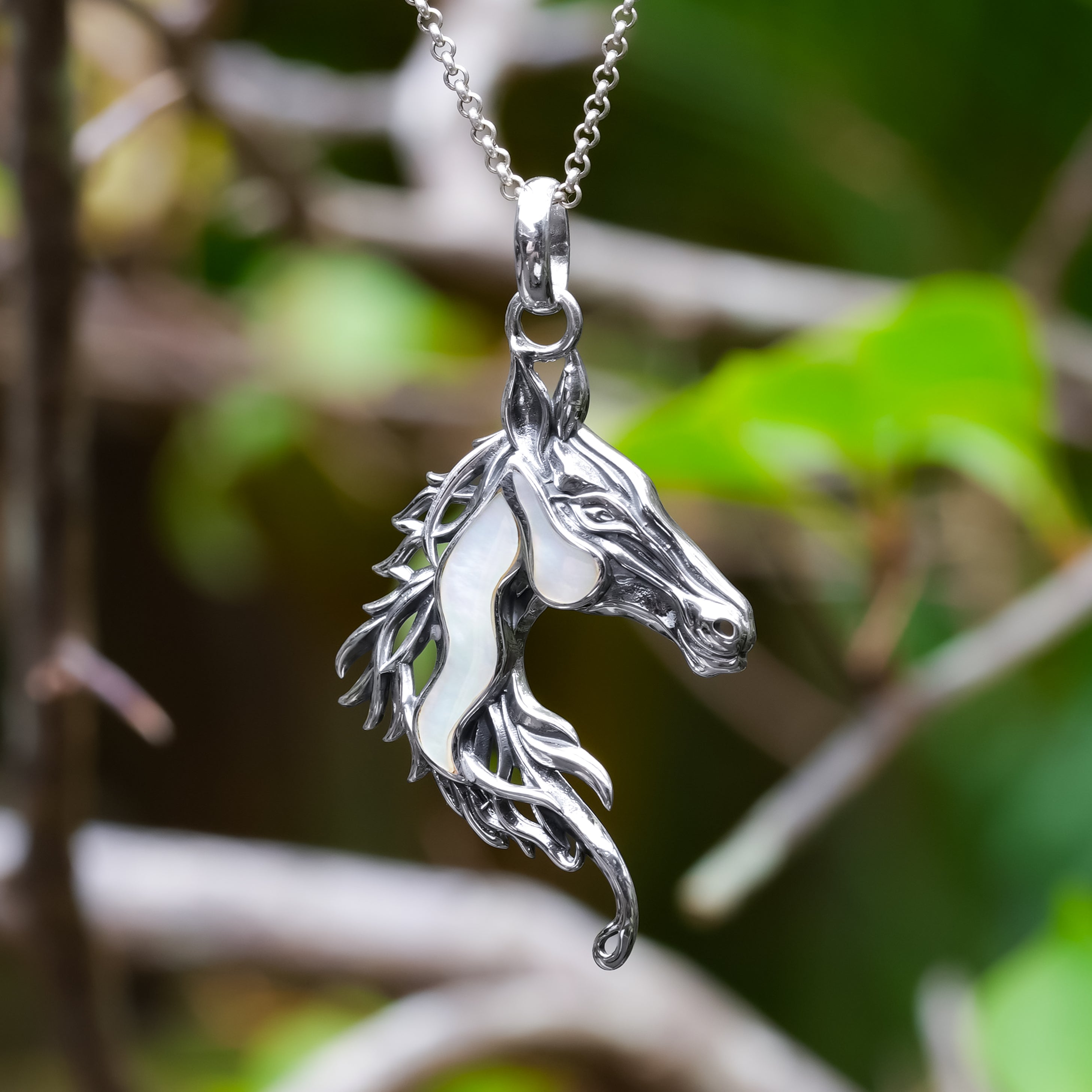 Pendentif tête de cheval en argent sterling Starborn Gemstones