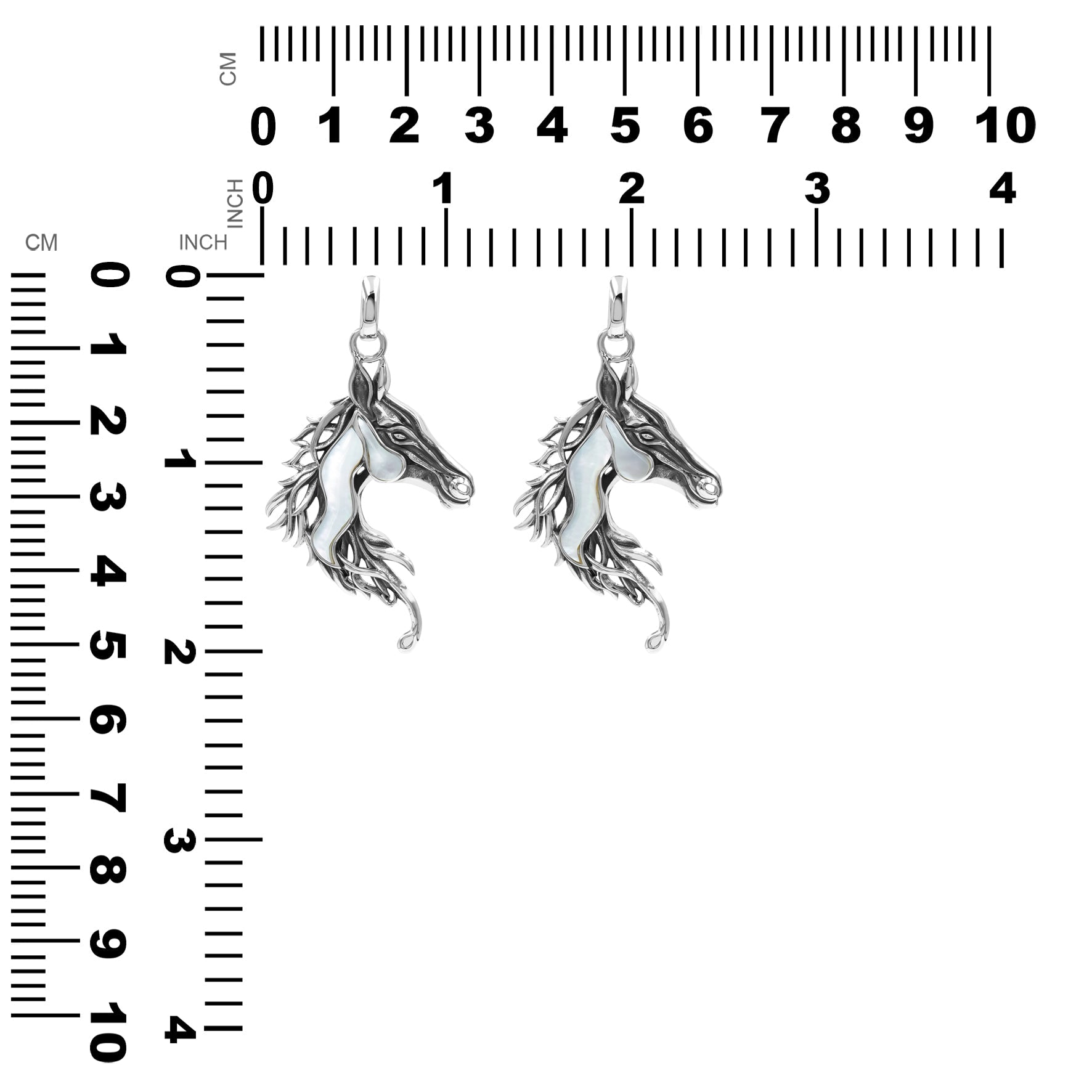 Pendentif tête de cheval en argent sterling Starborn Gemstones
