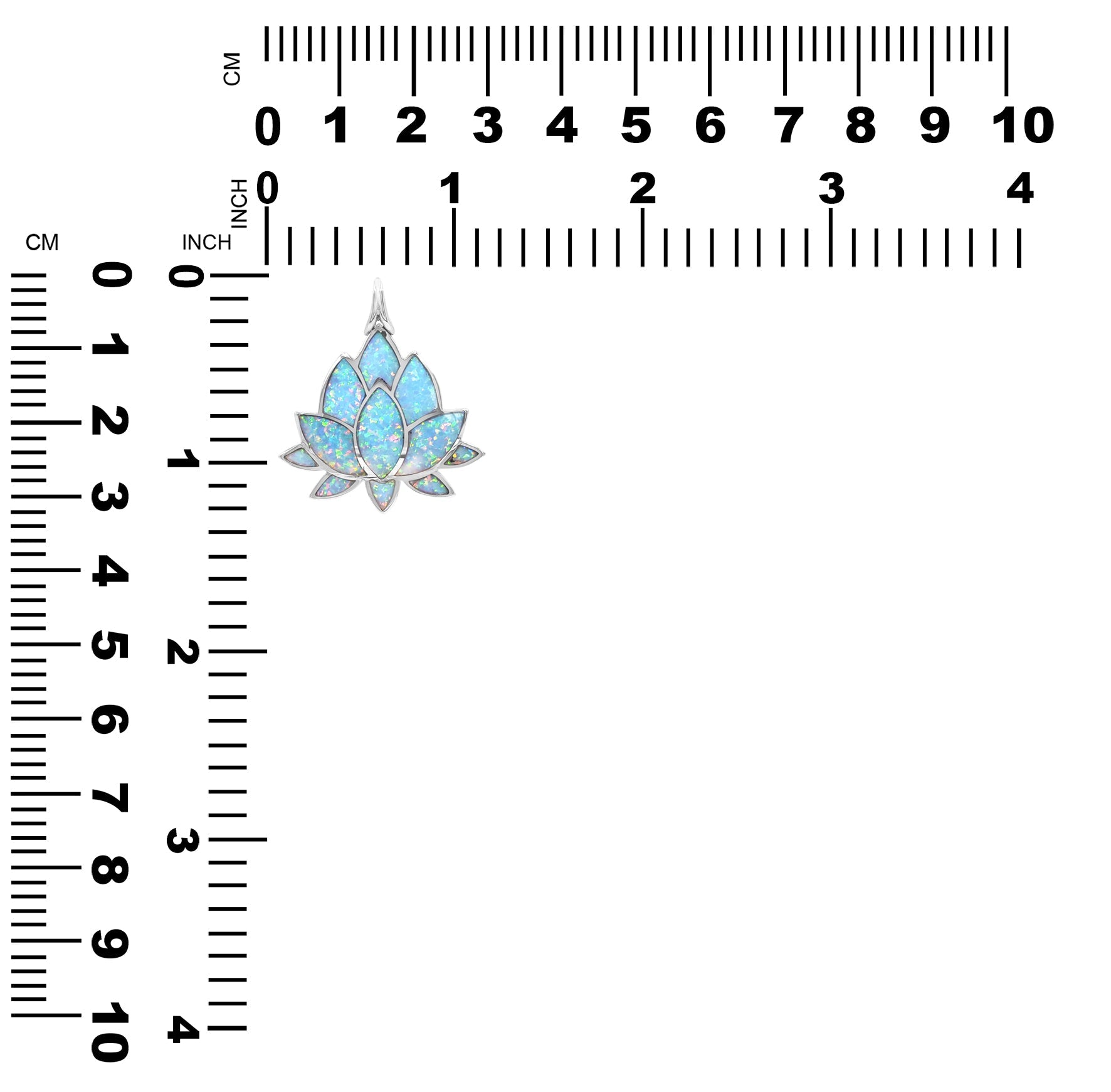 Starborn Colorful Lotus Pendant in Sterling Silver