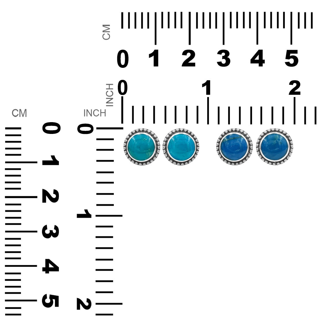 Starborn 8mm Gemstones with Balinese Silverwork Post Style Earring in Sterling Silver