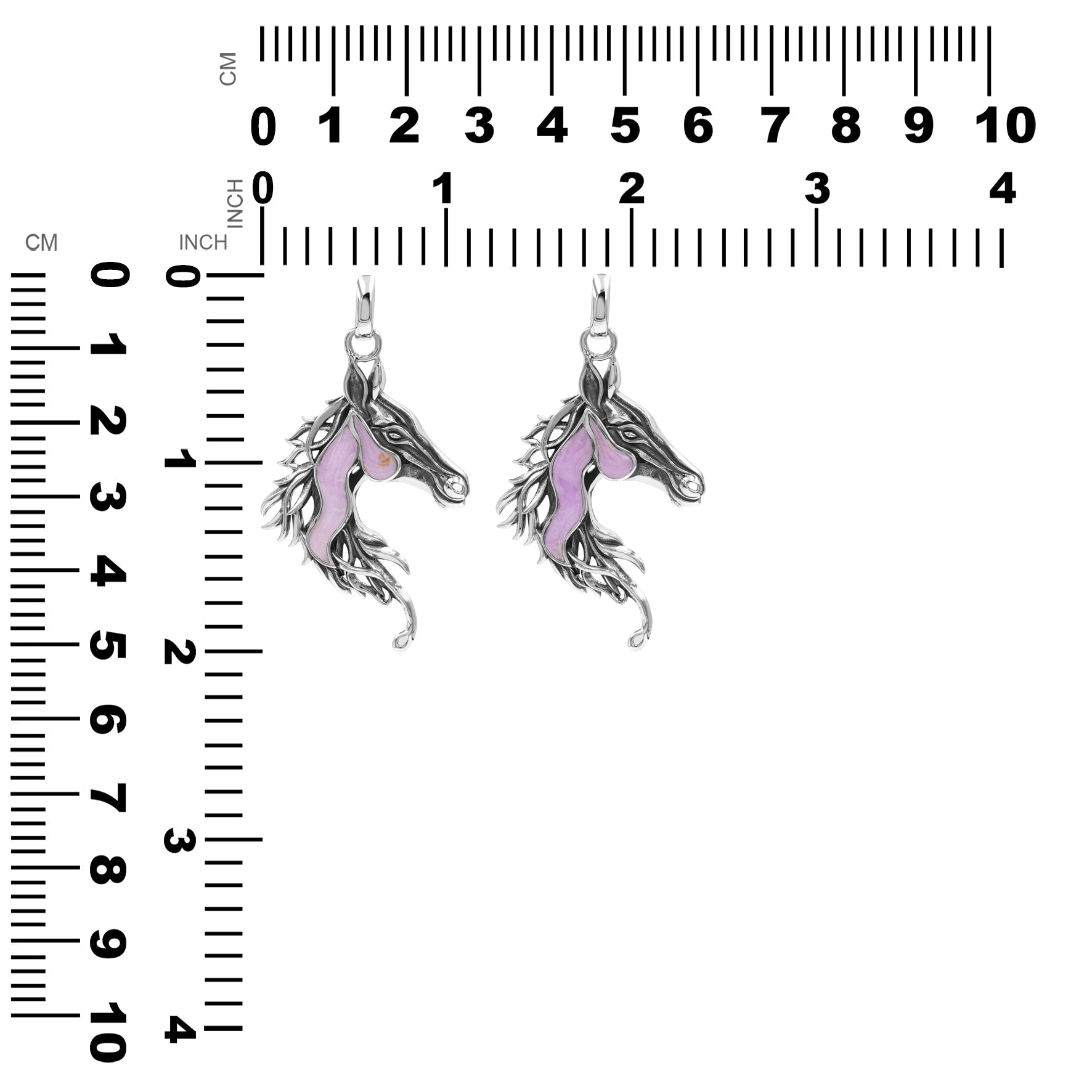 Pendentif tête de cheval en argent sterling Starborn Gemstones