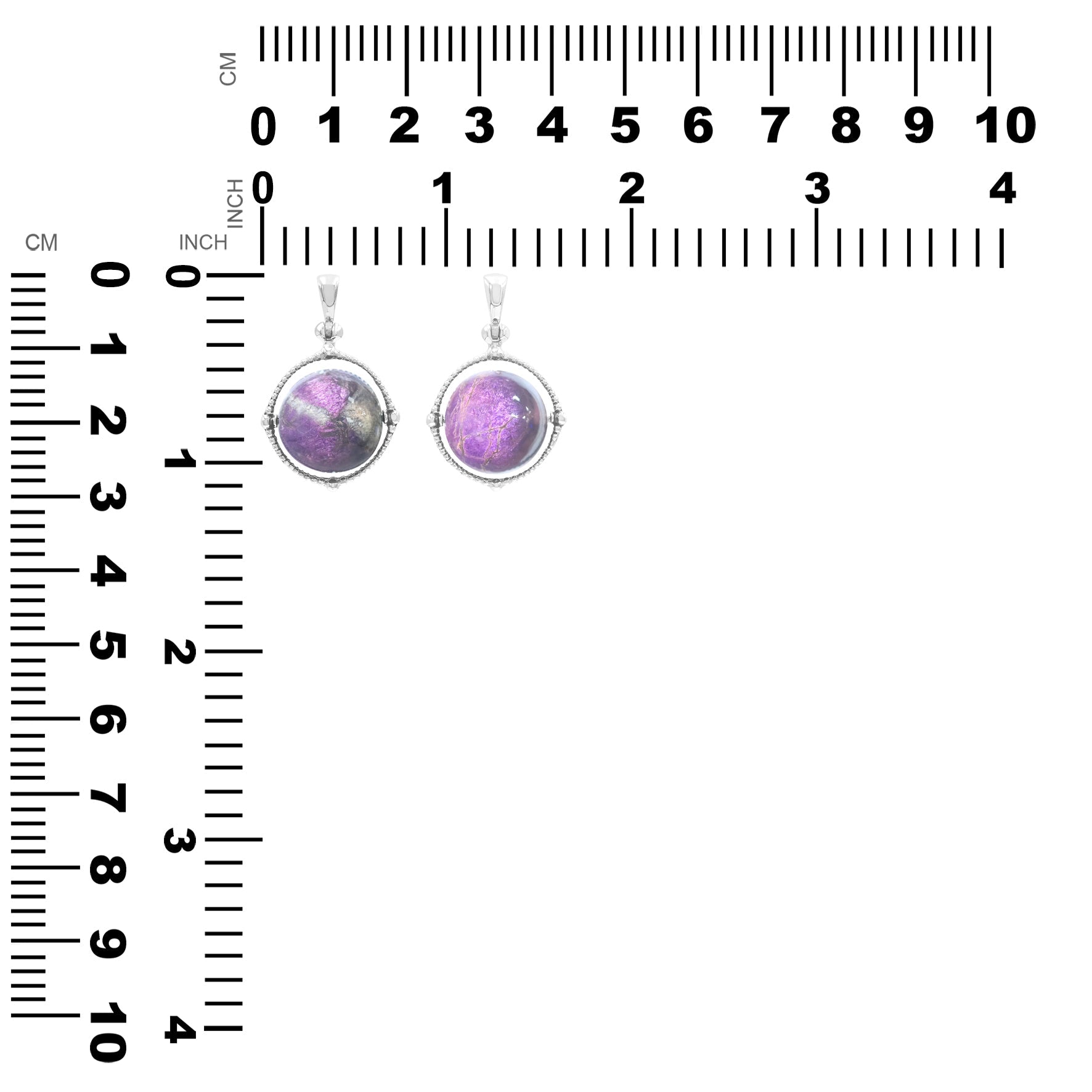 Pendentif sphère tactile tournante en argent sterling avec pierres précieuses Starborn