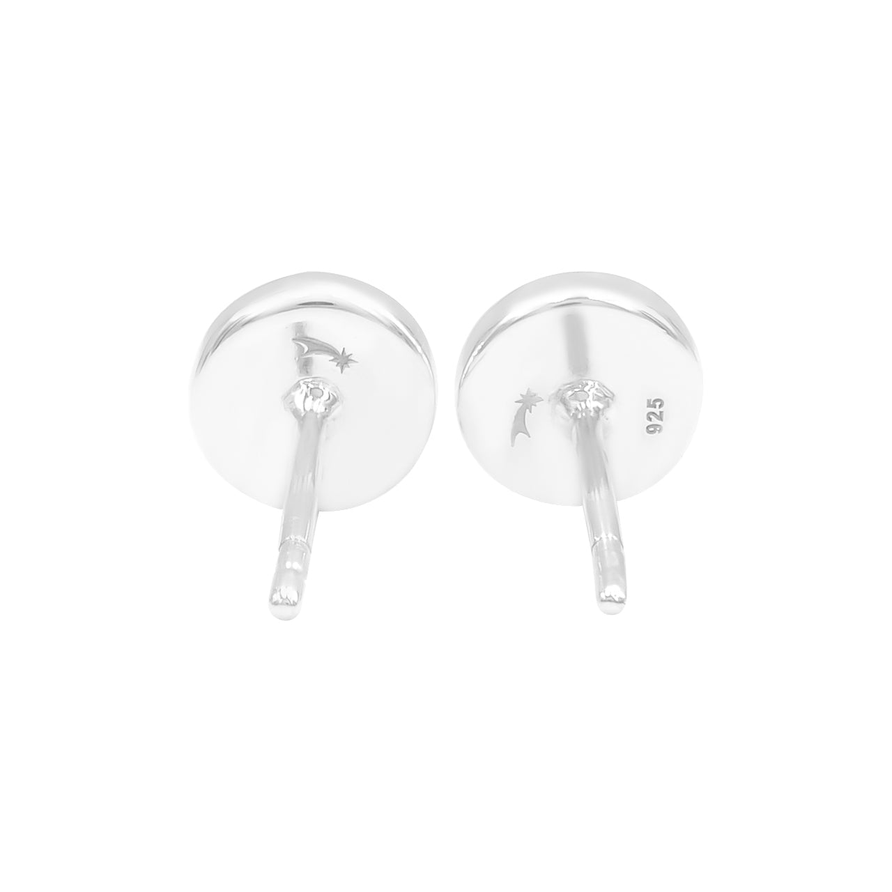 Starborn Round Cabochon 5mm Post Style Earrings in Sterling Silver