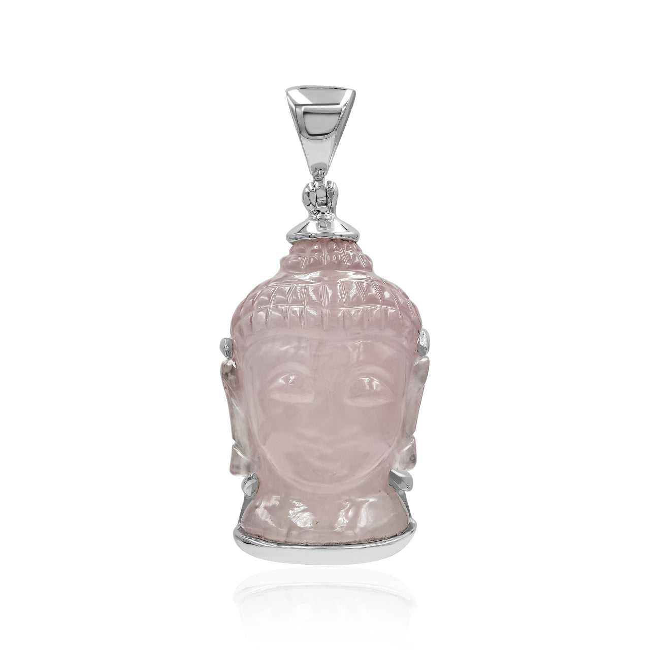 Pendentif tête de Bouddha en améthyste sculptée Starborn en argent sterling