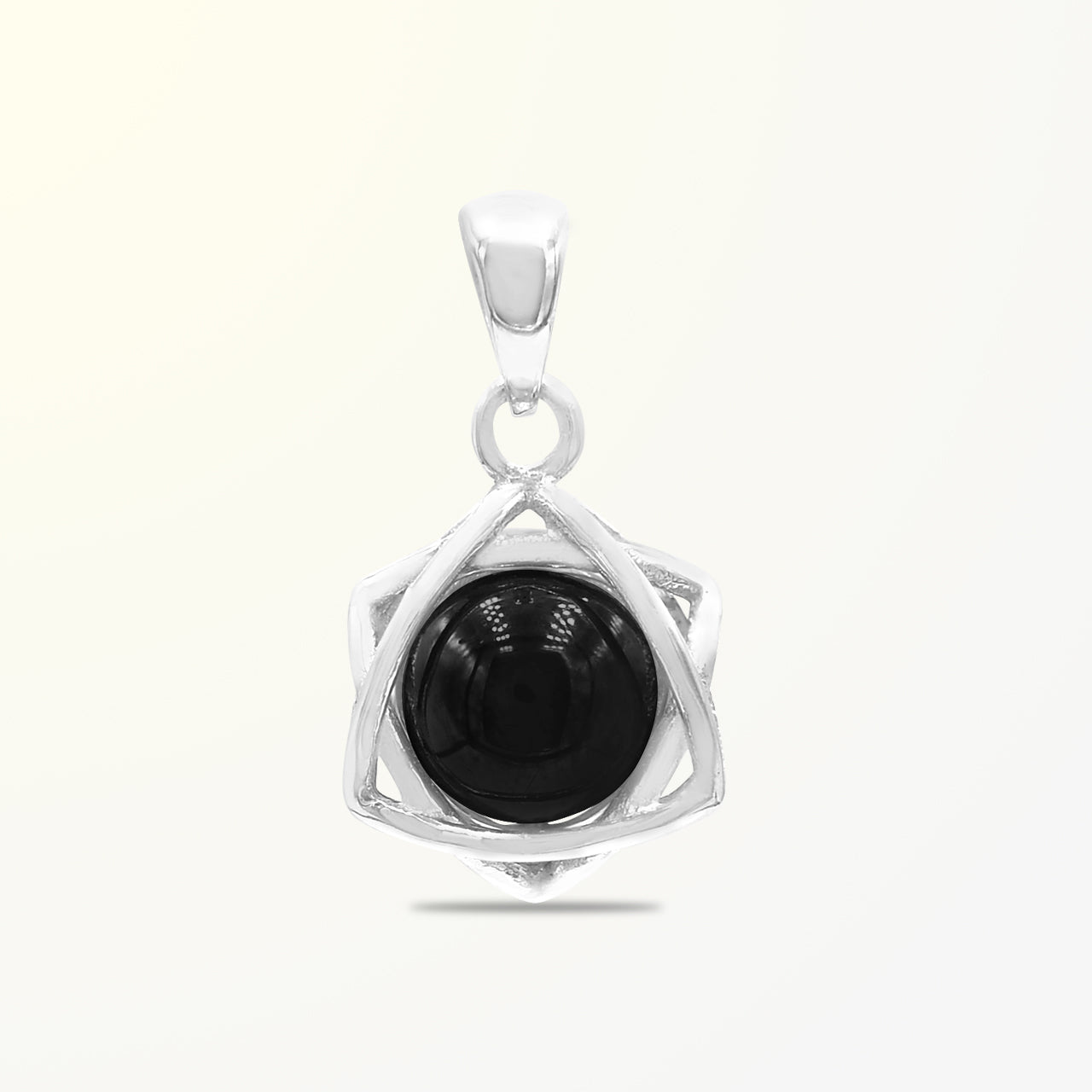 Starborn Gemstone Sphere 6-Point Star Pendant in Sterling Silver