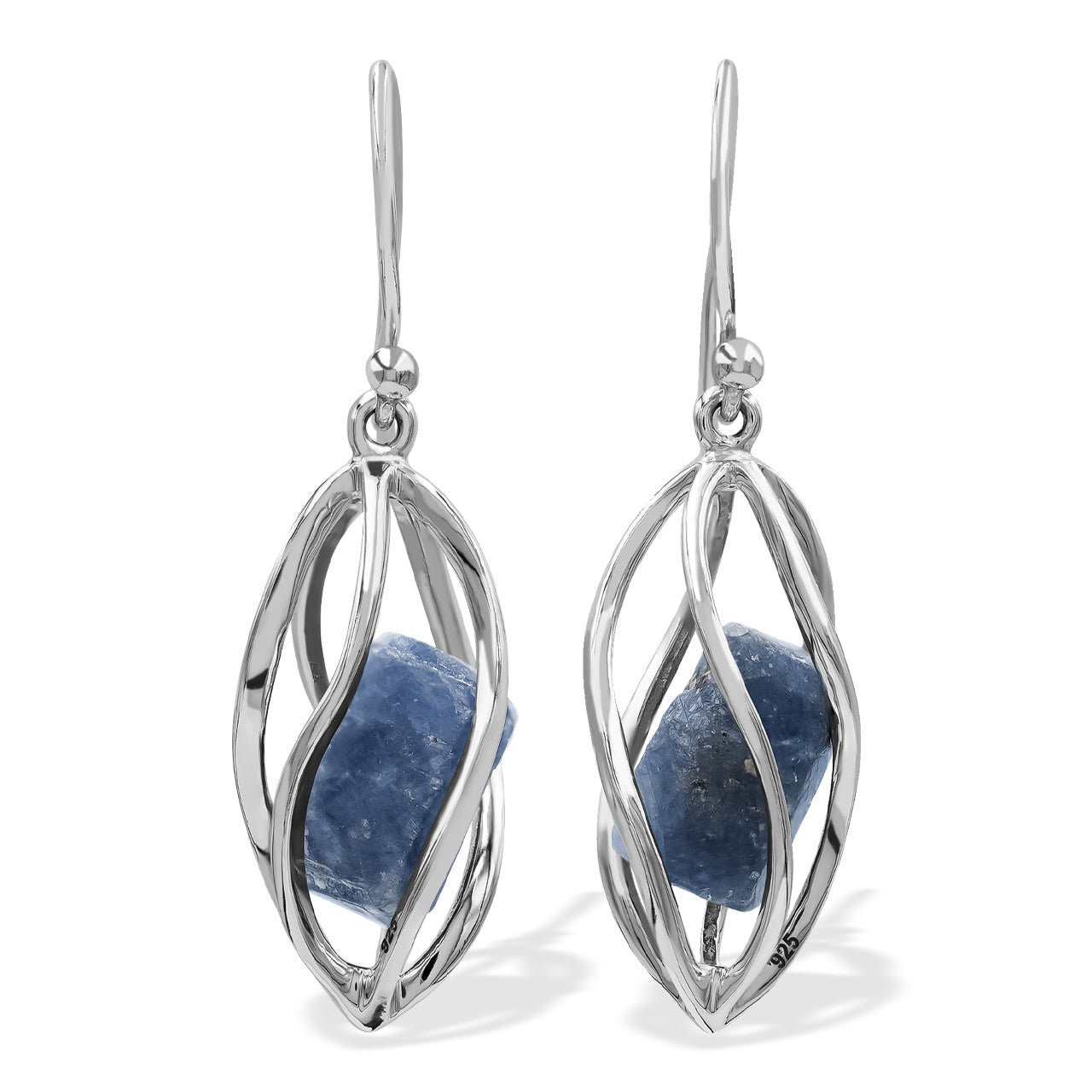 Sapphire Crystal Caged Earrings