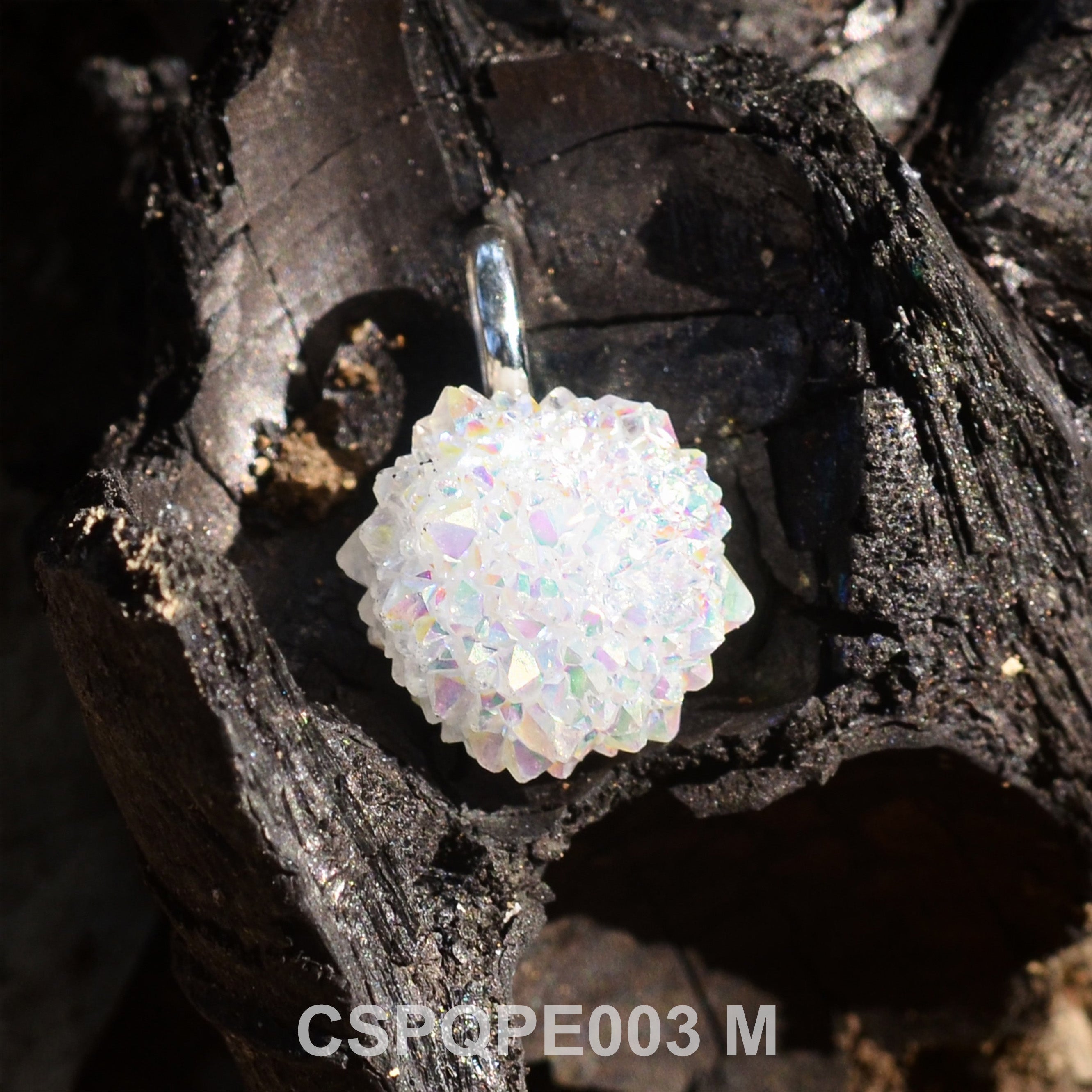 Starborn Spirit Quartz Drusy Pendant in Sterling Silver