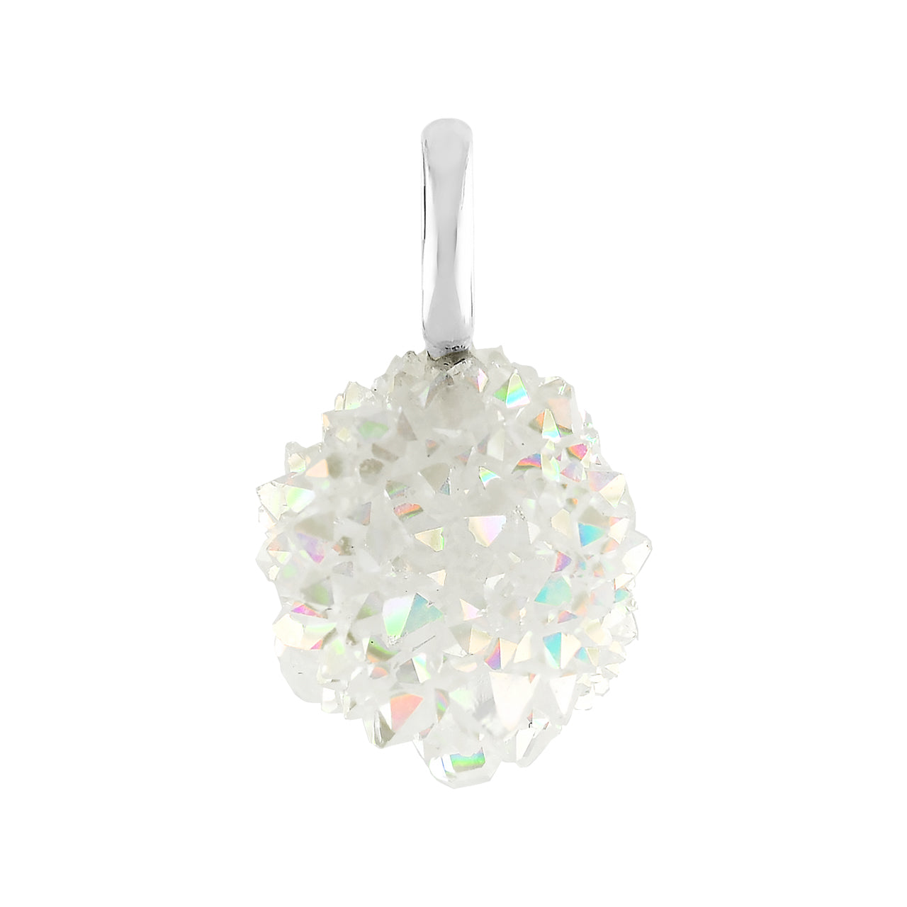 Starborn Spirit Quartz Drusy Pendant in Sterling Silver