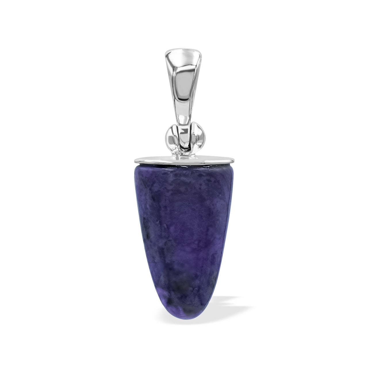 Starborn Sugilite Cap Set Pendant in Fine Sterling Silver