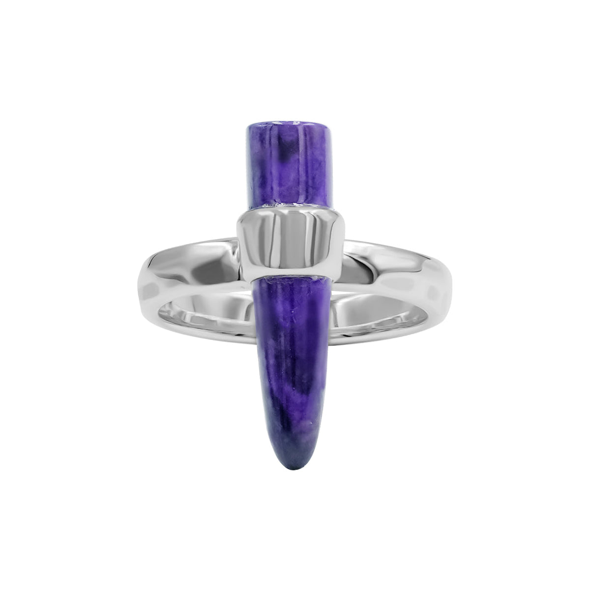 Starborn Sugilite mit Silberbandring aus feinem Sterlingsilber