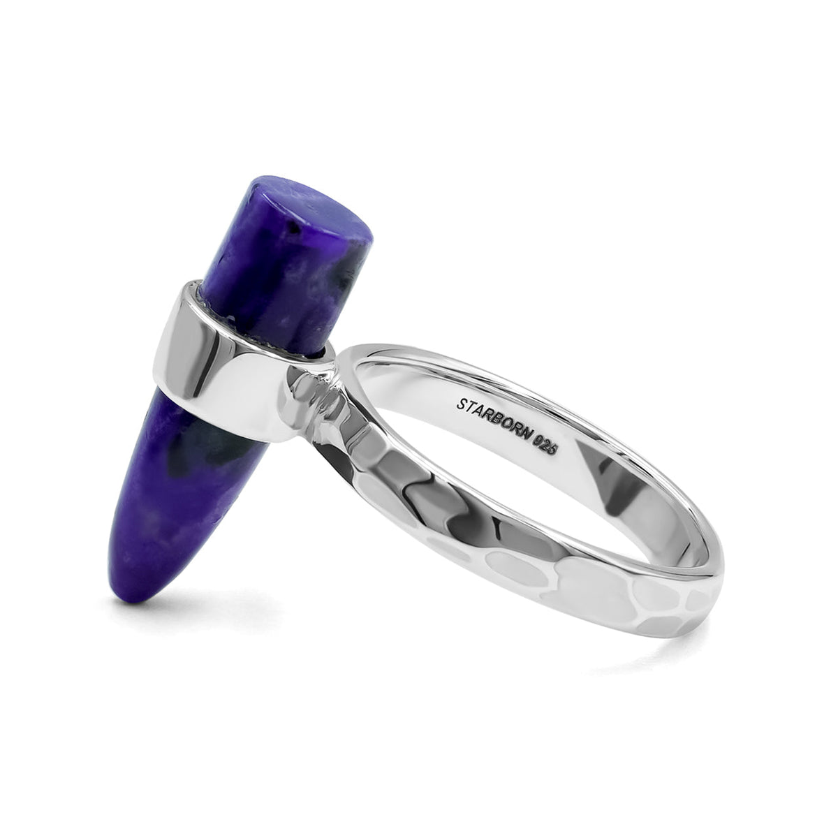Starborn Sugilite mit Silberbandring aus feinem Sterlingsilber