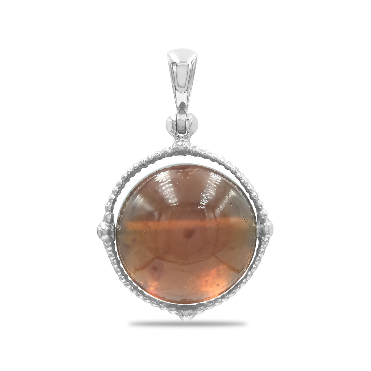 Starborn Gemstone Spinning Tactile Sphere Pendant in Sterling Silver